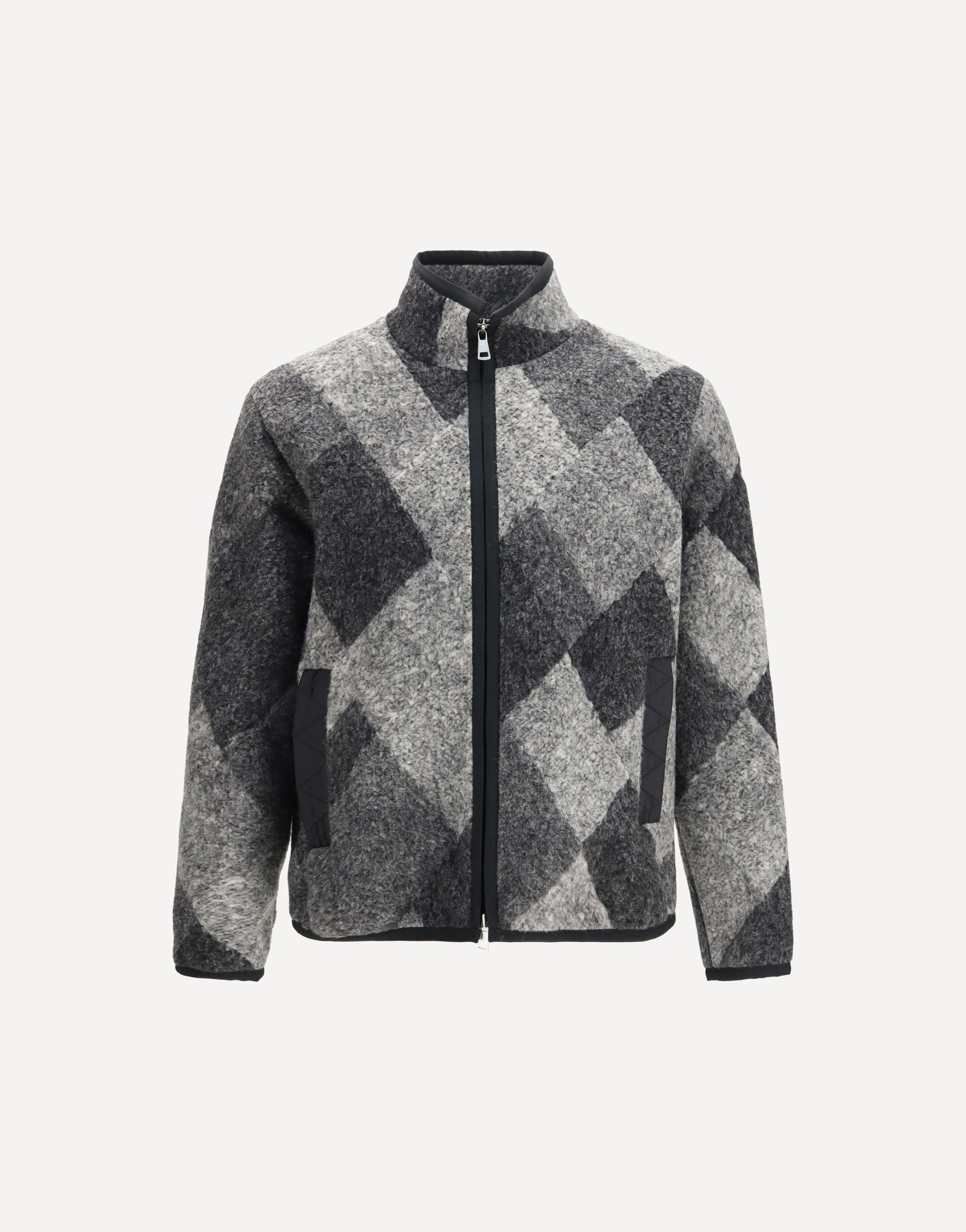 Moncler Wool Blend Zip Cardigan