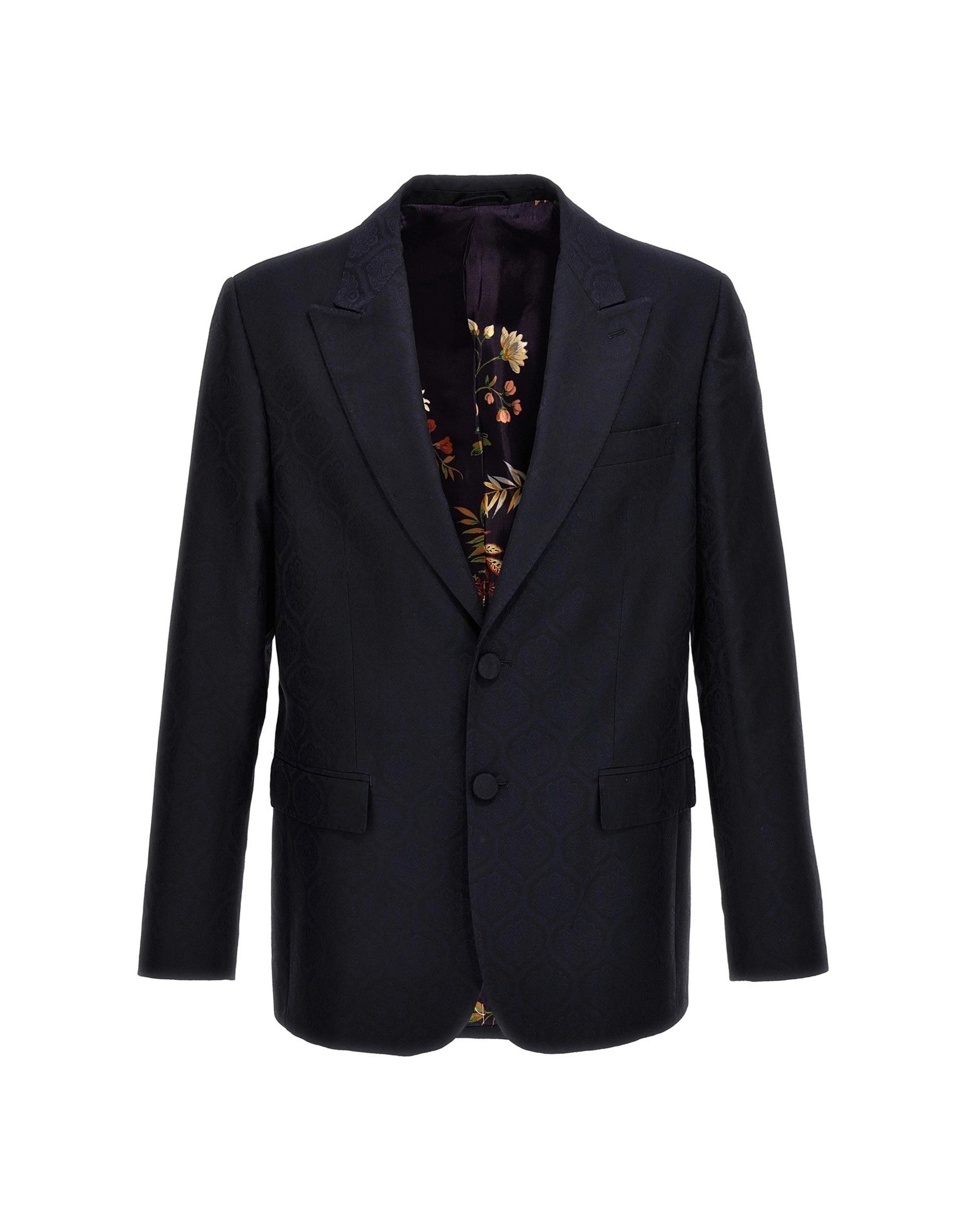 Etro Single-Breasted Jacquard Blazer