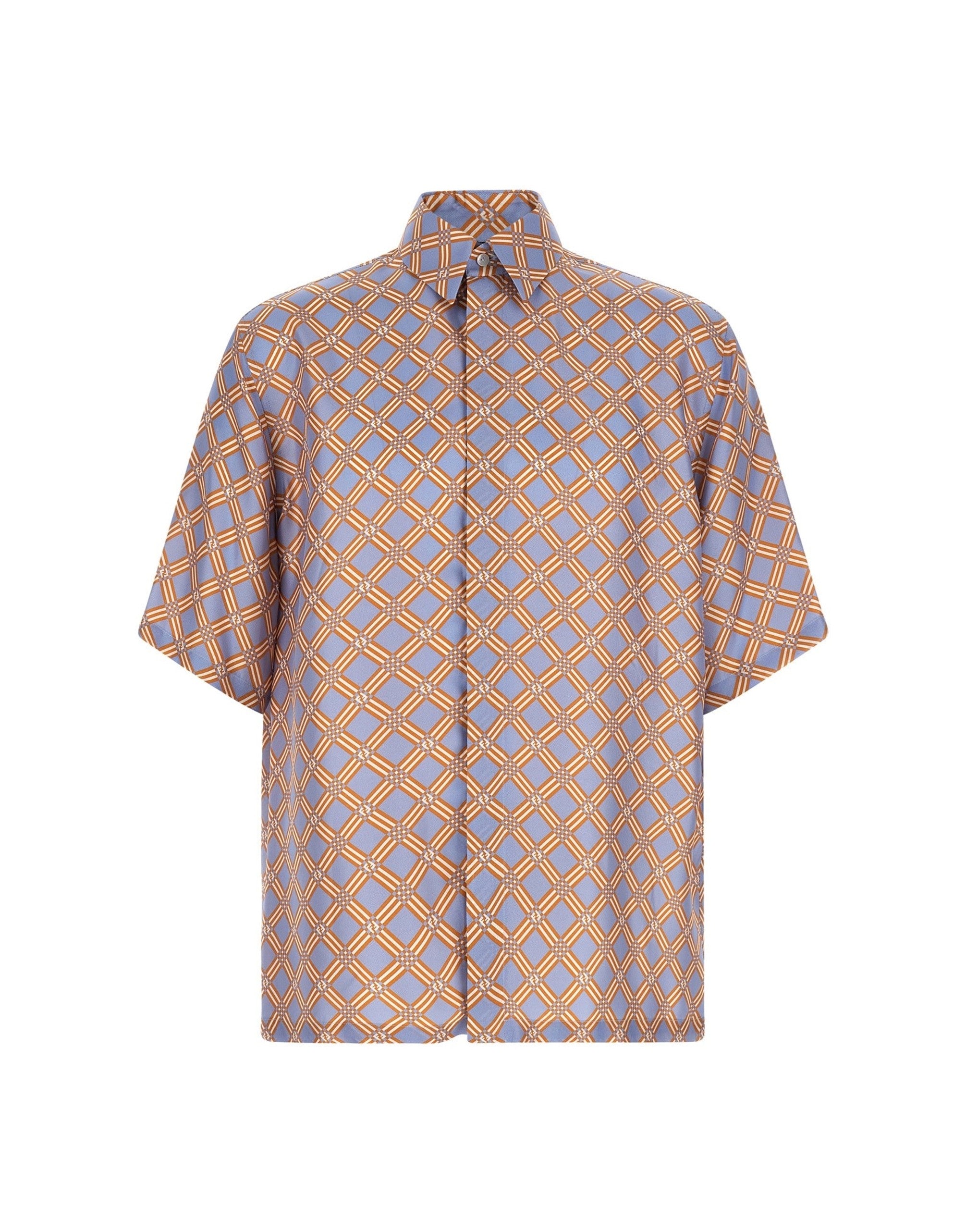 Fendi Net Print Silk Shirt