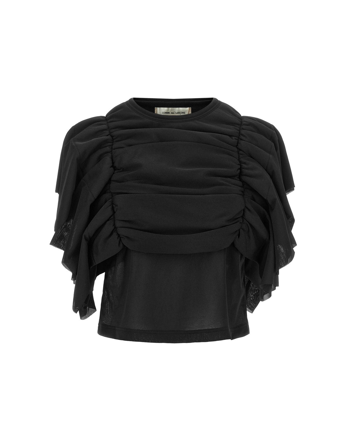 Comme Des Garçons Black Ruffle Top