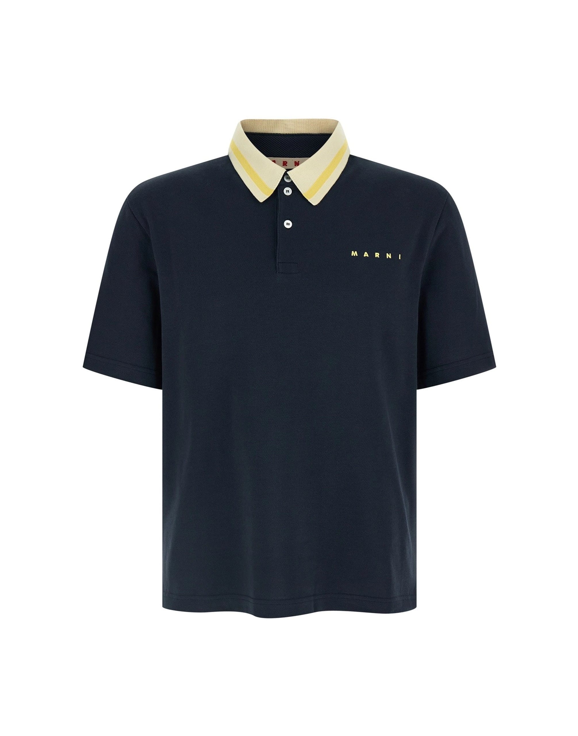 Marni Piqué Cotton Polo Shirt