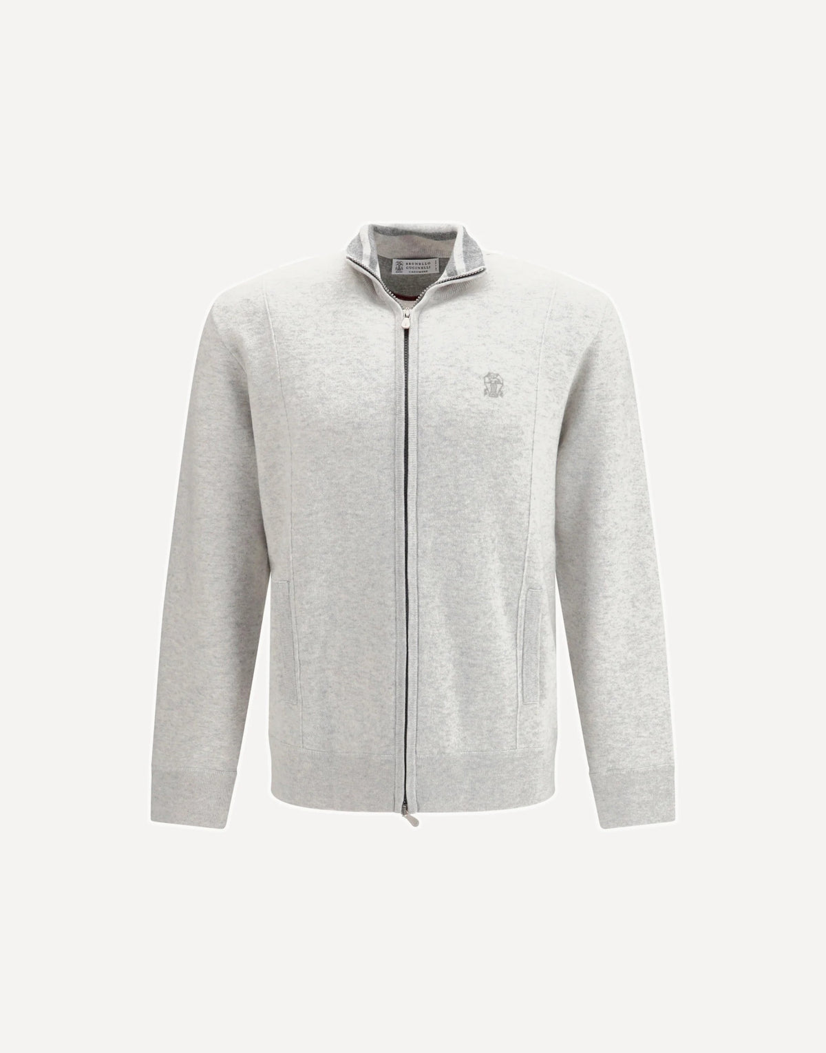 Brunello Cucinelli Double Cashmere Cardigan With Zip