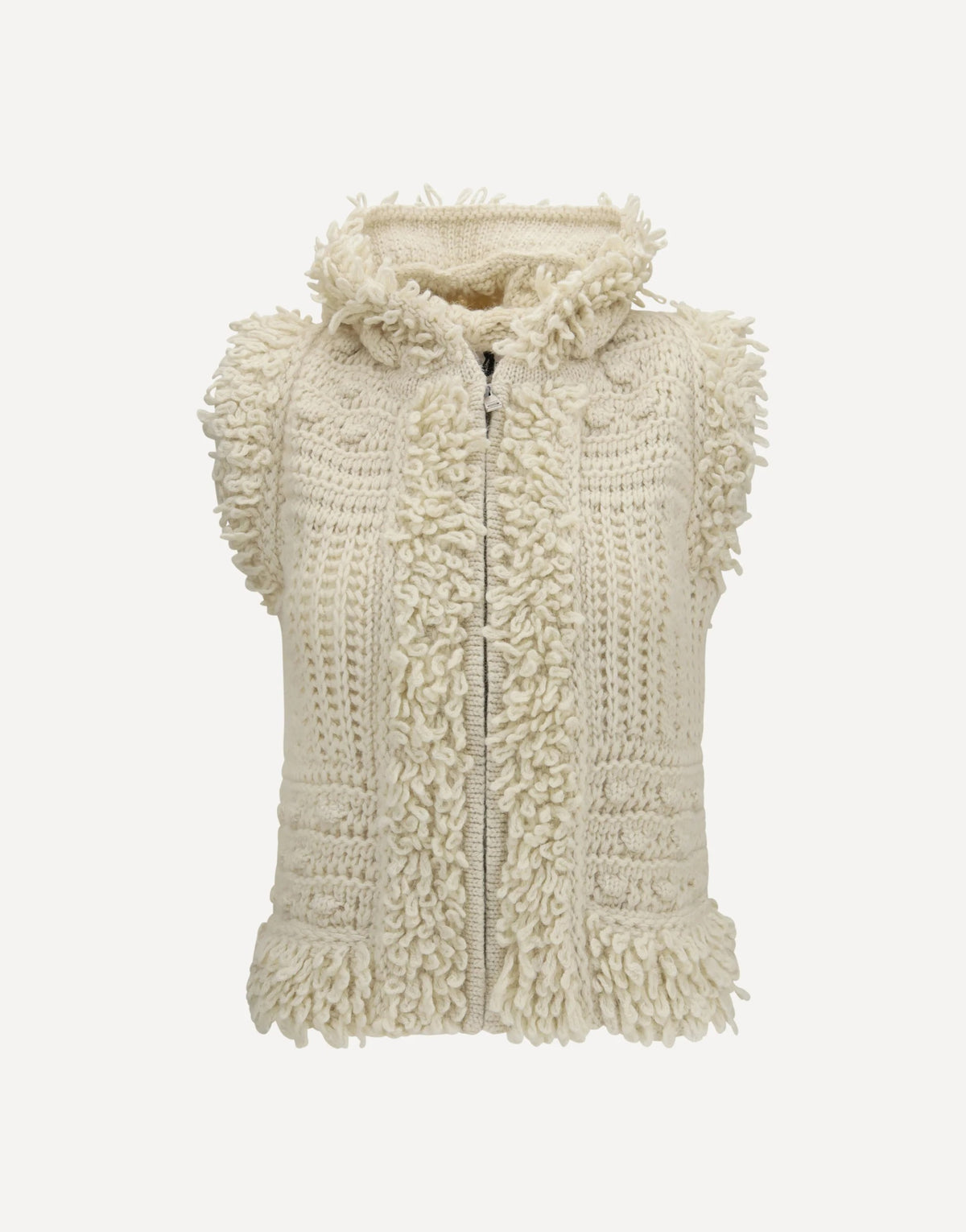 Fendi Wool Alpaca Hooded Gilet