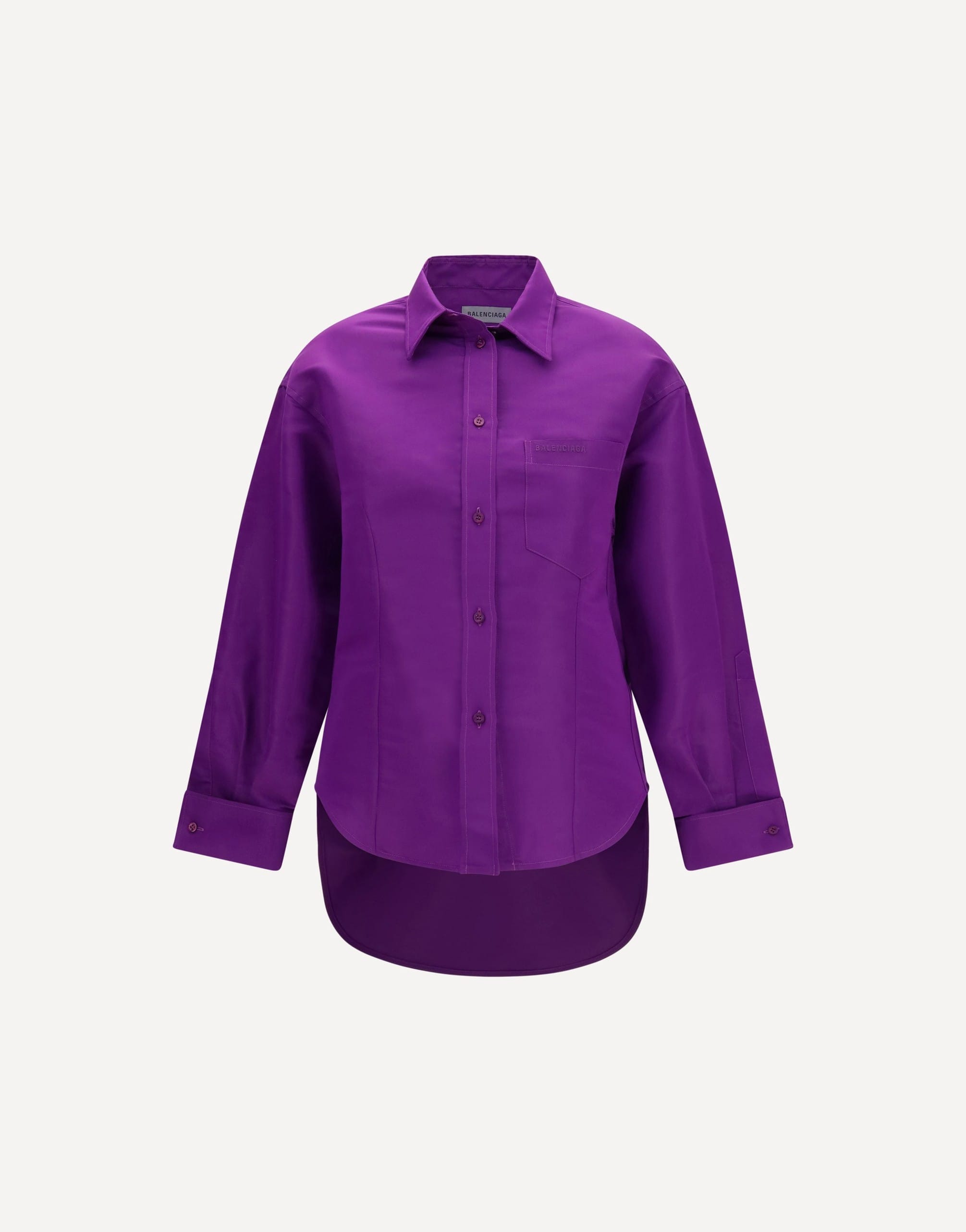 Balenciaga Camisa Assimétrica de Algodão