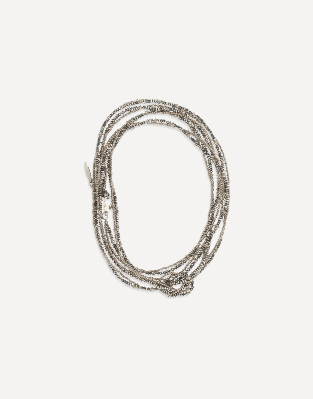 Brunello Cucinelli Hematite Sterling Silver 925 Wrap Bracelet