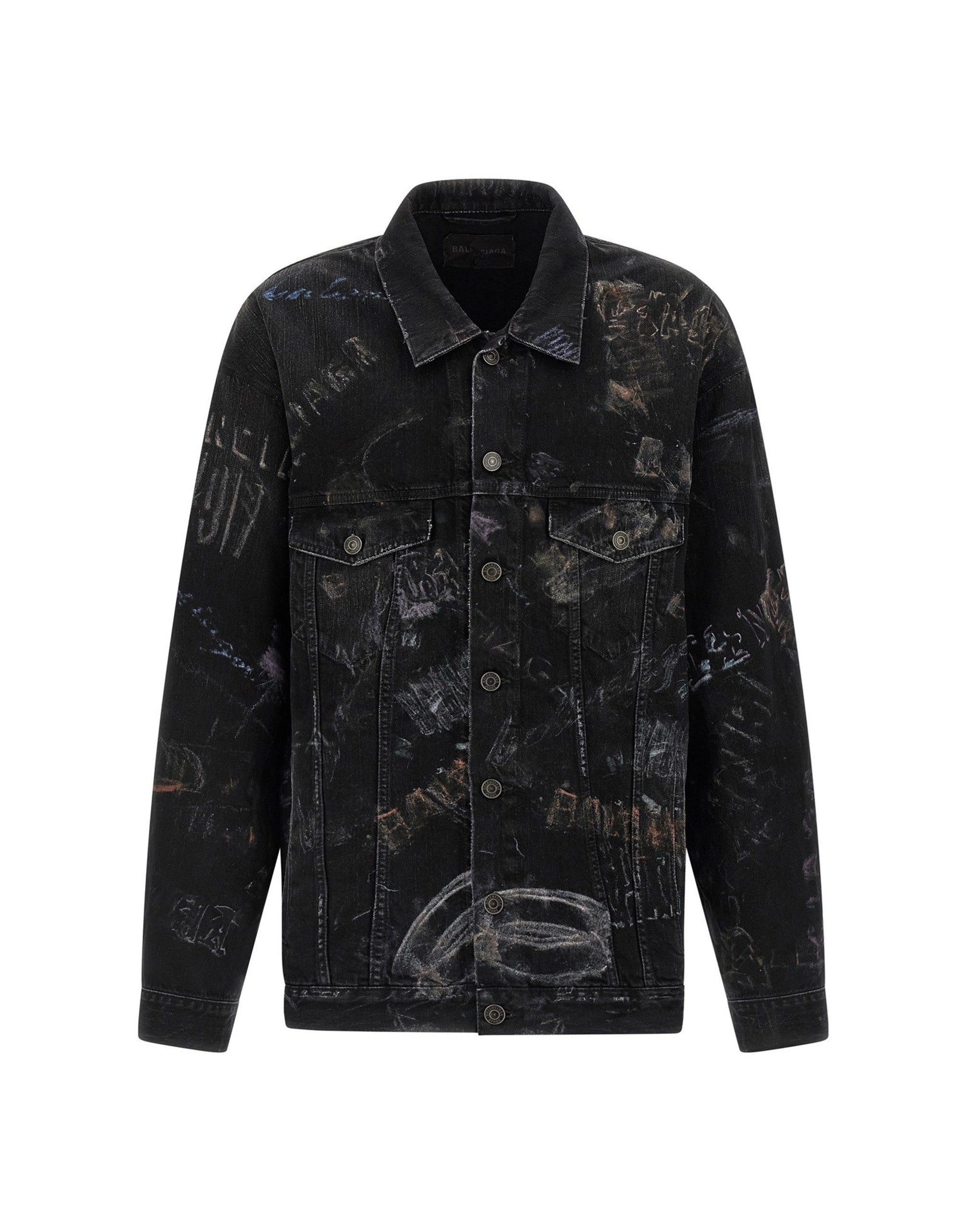 Balenciaga Schwarze Oversize-Jeansjacke