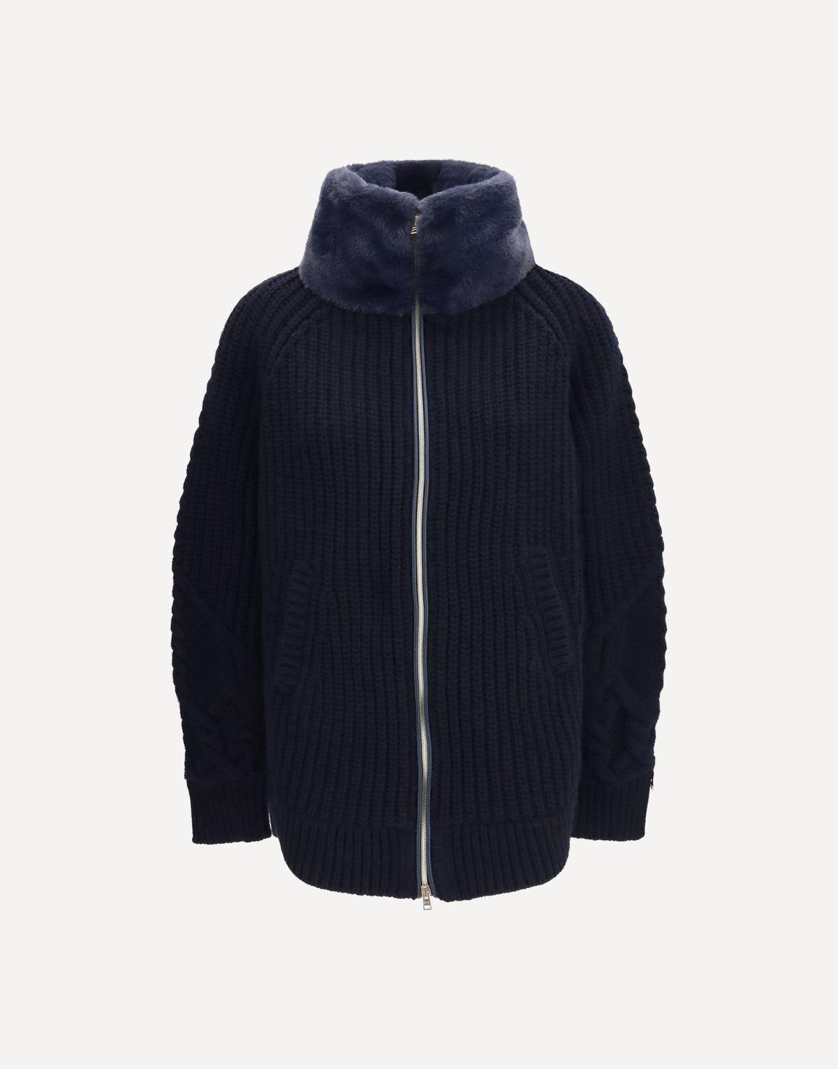 Herno High-Neck Fur Jacket
