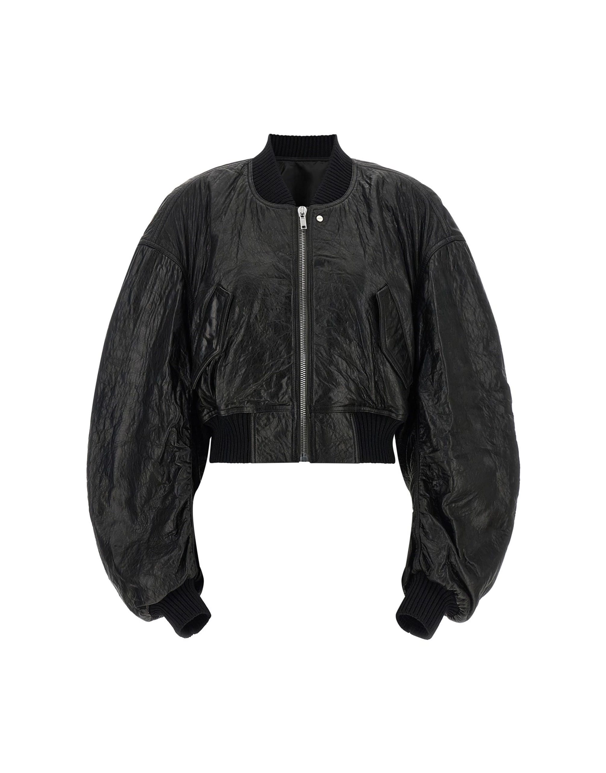 Rick Owens Secchia Kurz geschnittene Flug-Bomberjacke