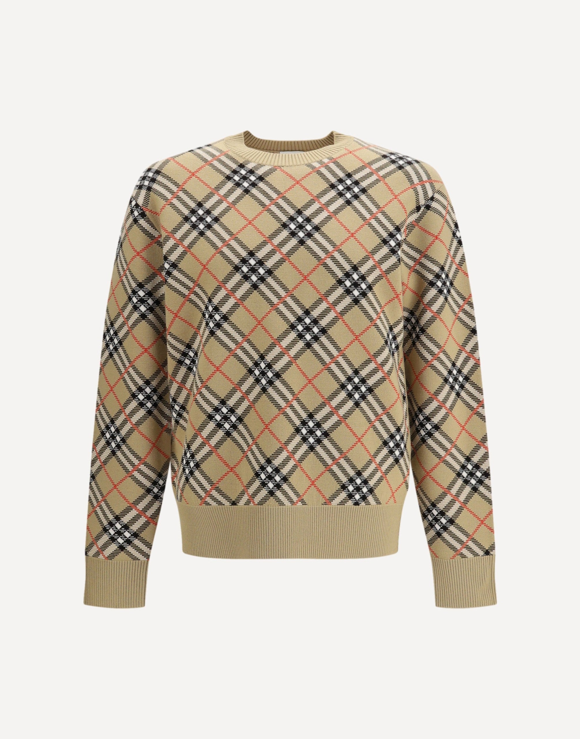 Wool Check Sweater