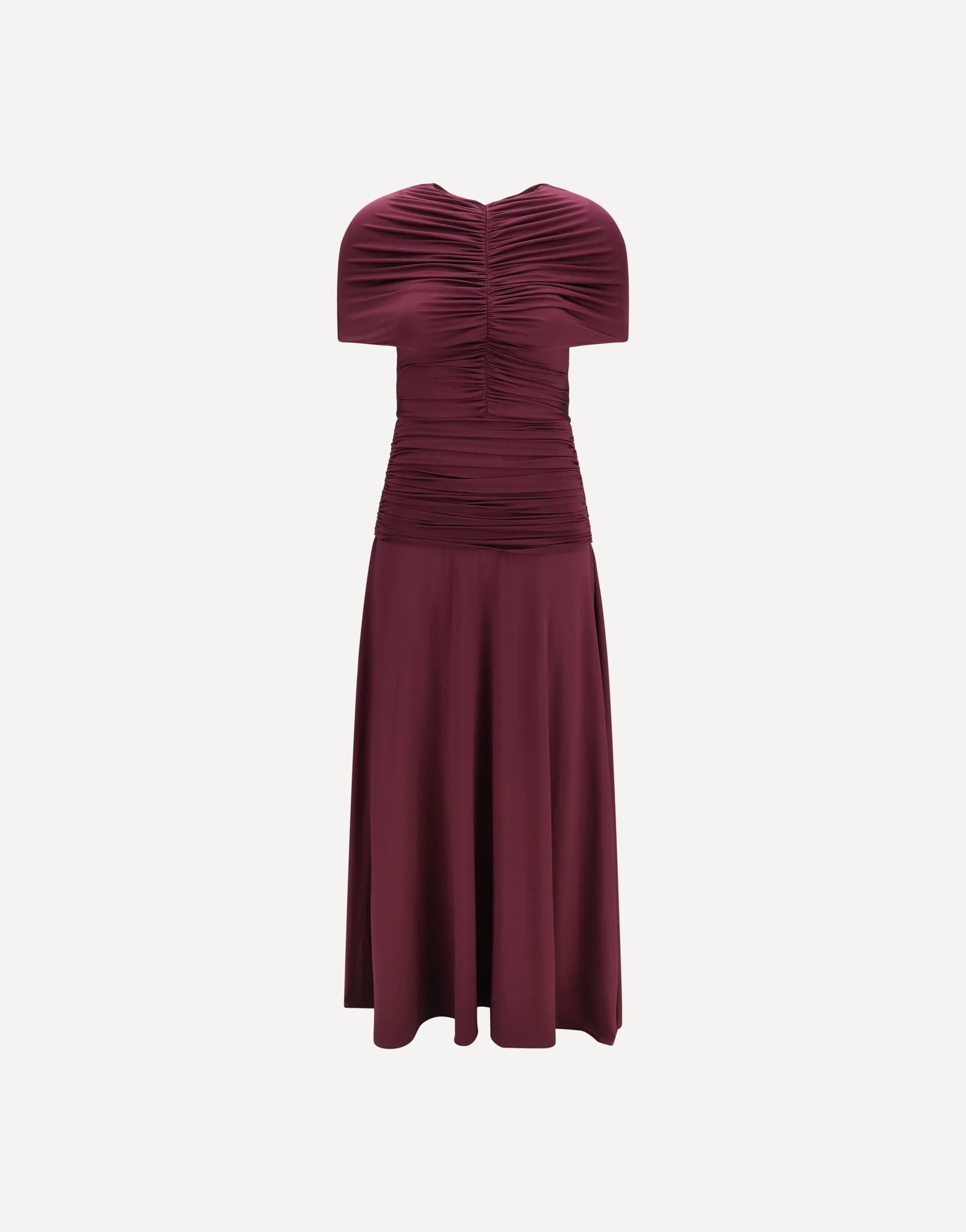 Self-Portrait Ruched Midi Dress In Jersey