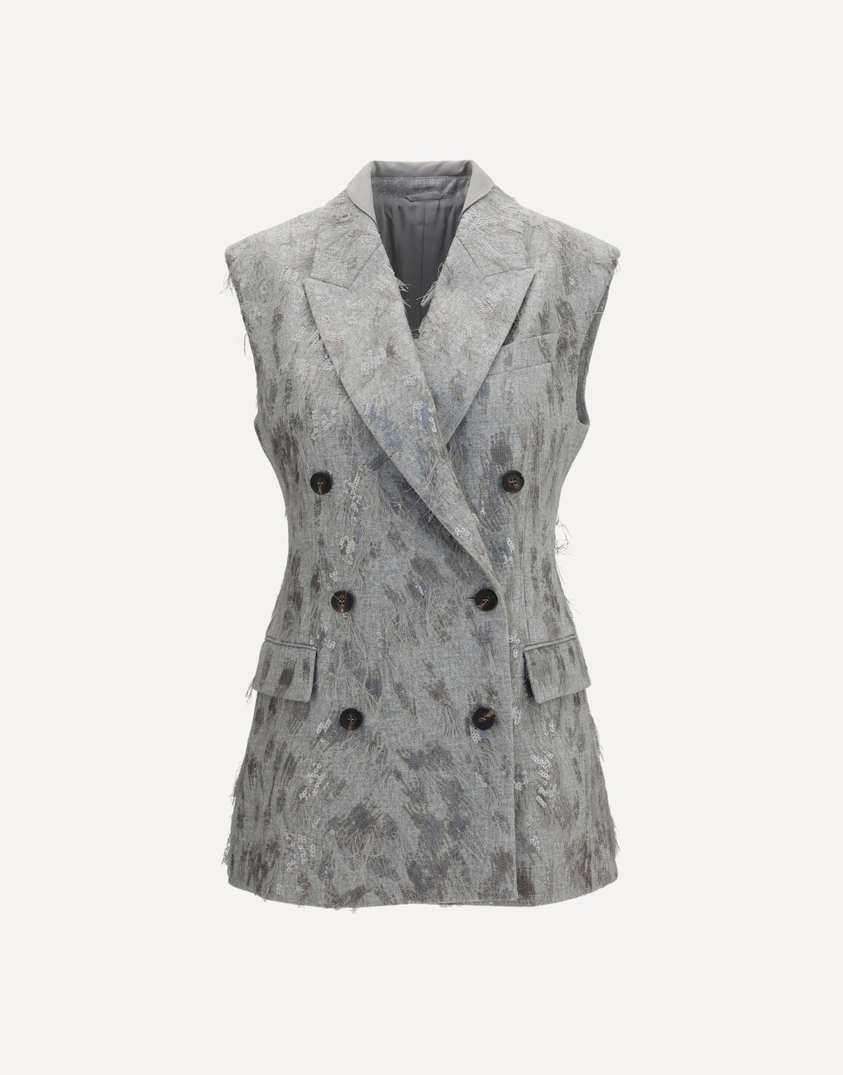 Brunello Cucinelli Virgin Wool Cashmere Twill Flannel Gilet