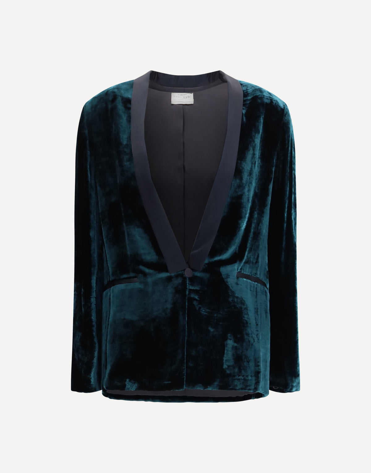 Forte_Forte Moiré Velvet Tuxedo Jacket