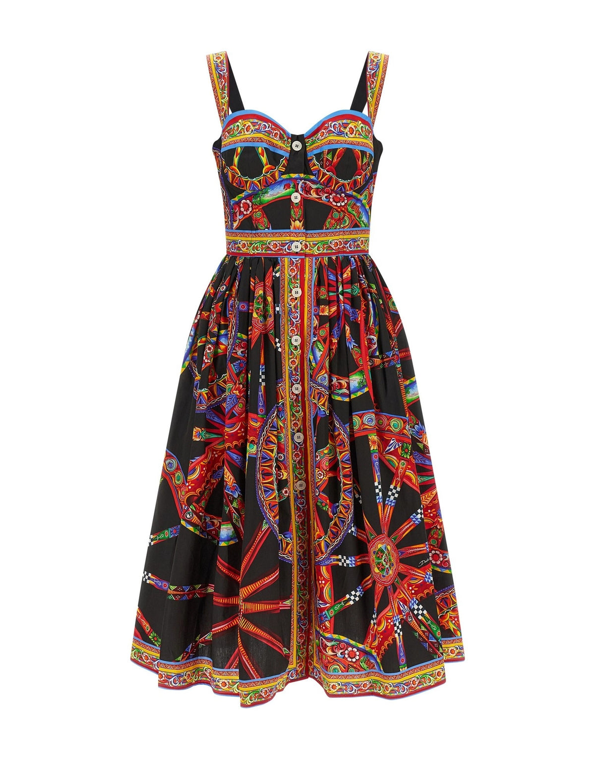 Dolce & Gabbana Carretto Print Midi Dress