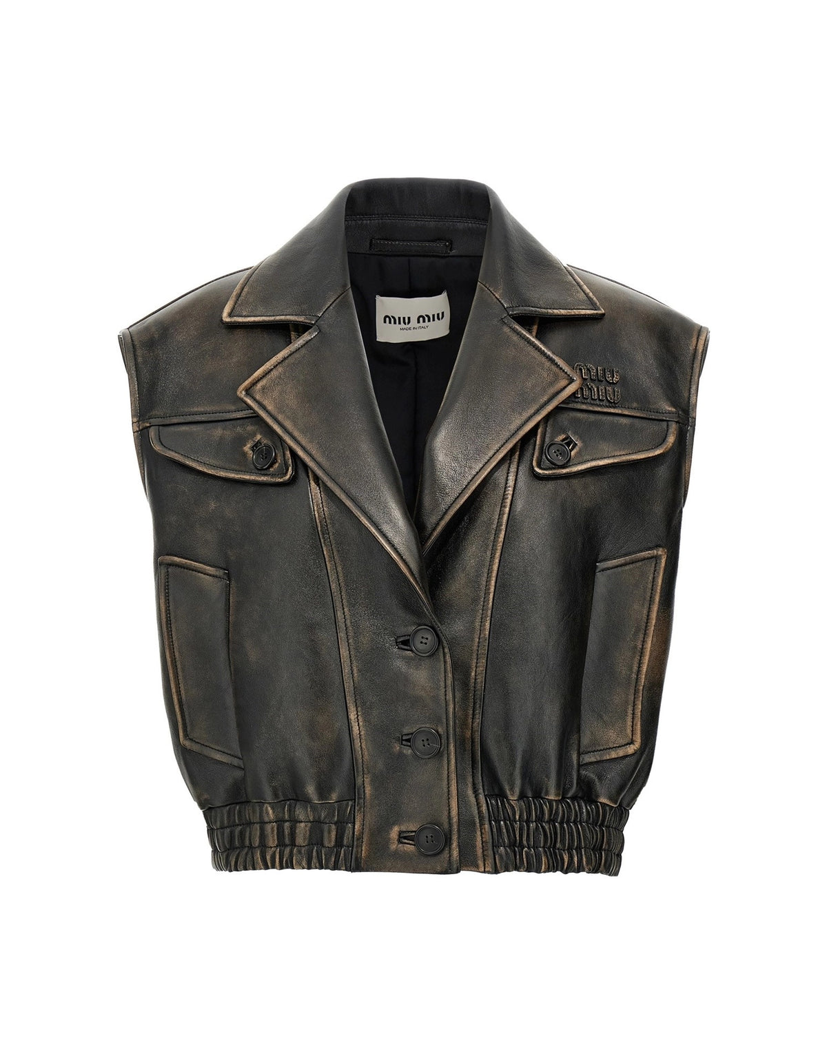 Miu Miu Logo Nappa Vest