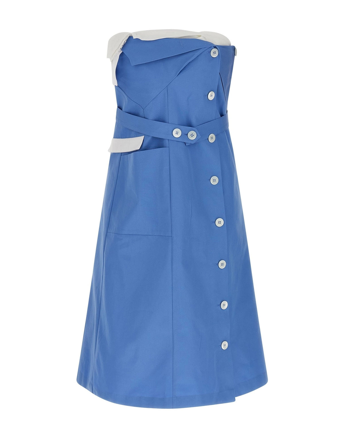 Miu Miu Off-Shoulder Deconstructed Mini Dress