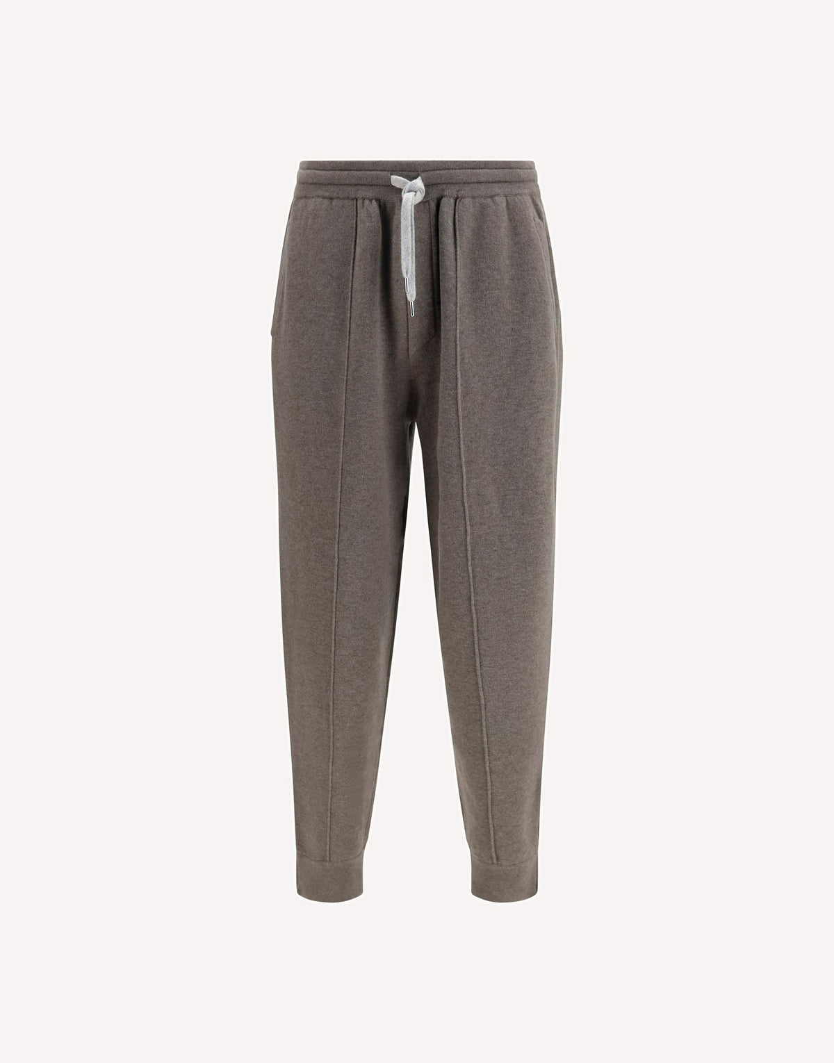 Brunello Cucinelli Double-Knit Cashmere Pants With Crête