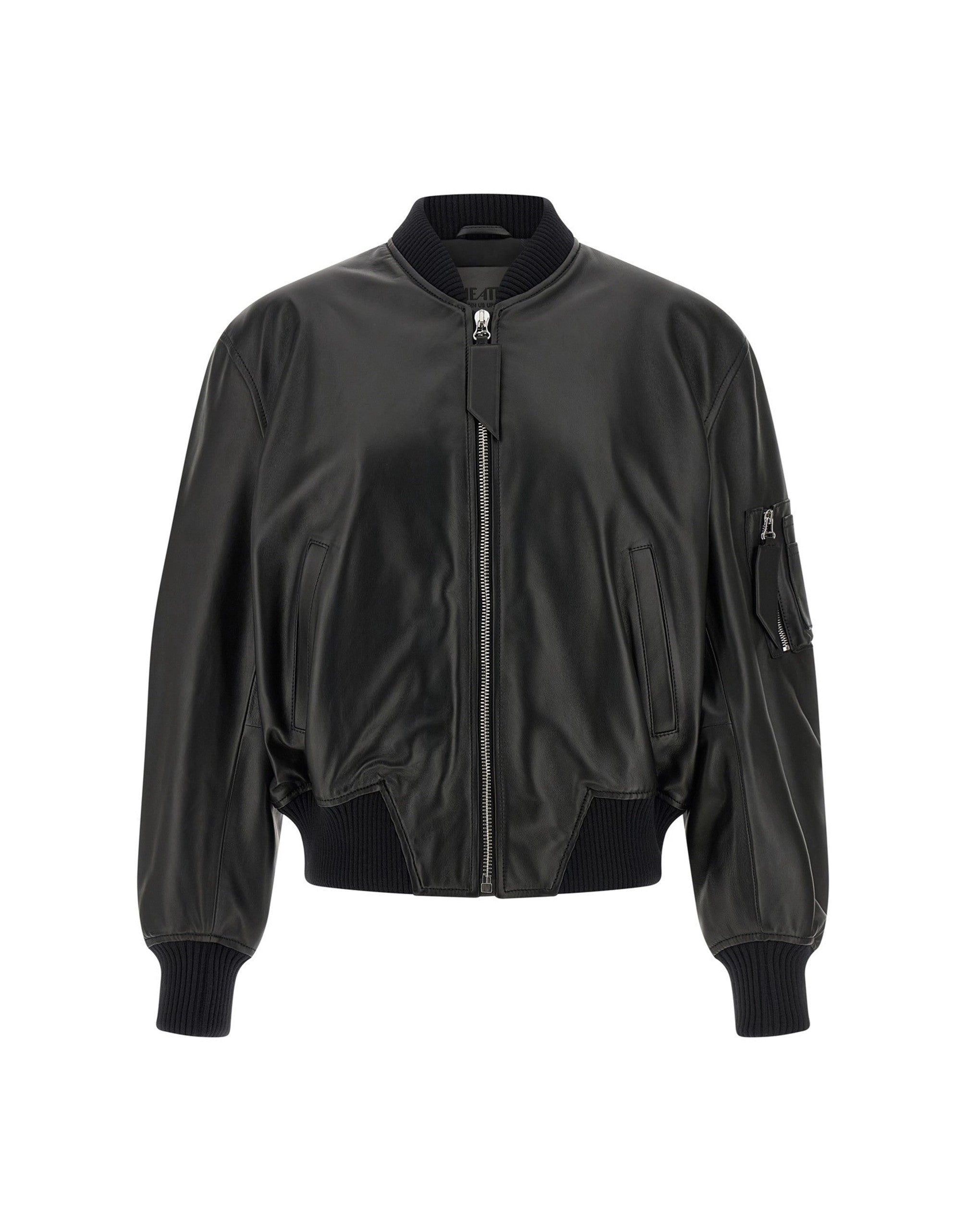 The Attico Leather Bomber Jacket