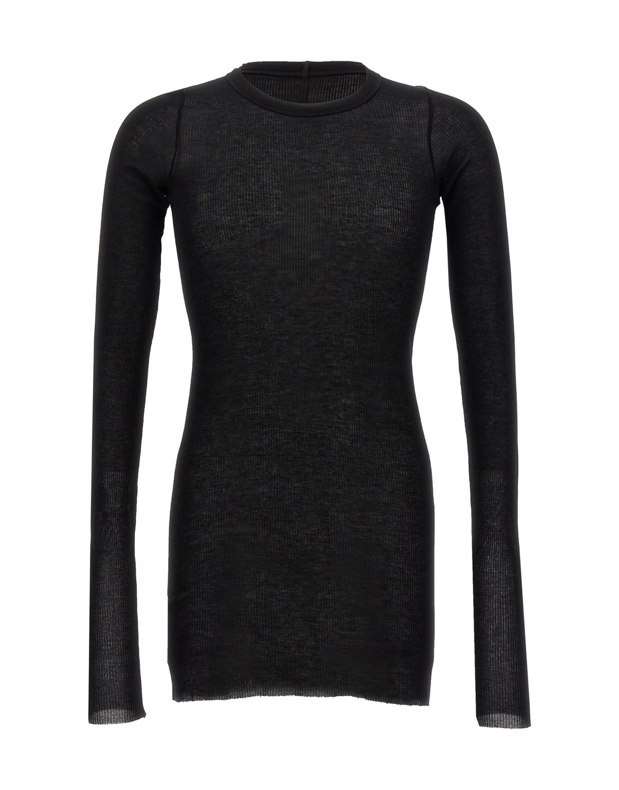 Rick Owens Geribbelde T-shirt met lange mouwen