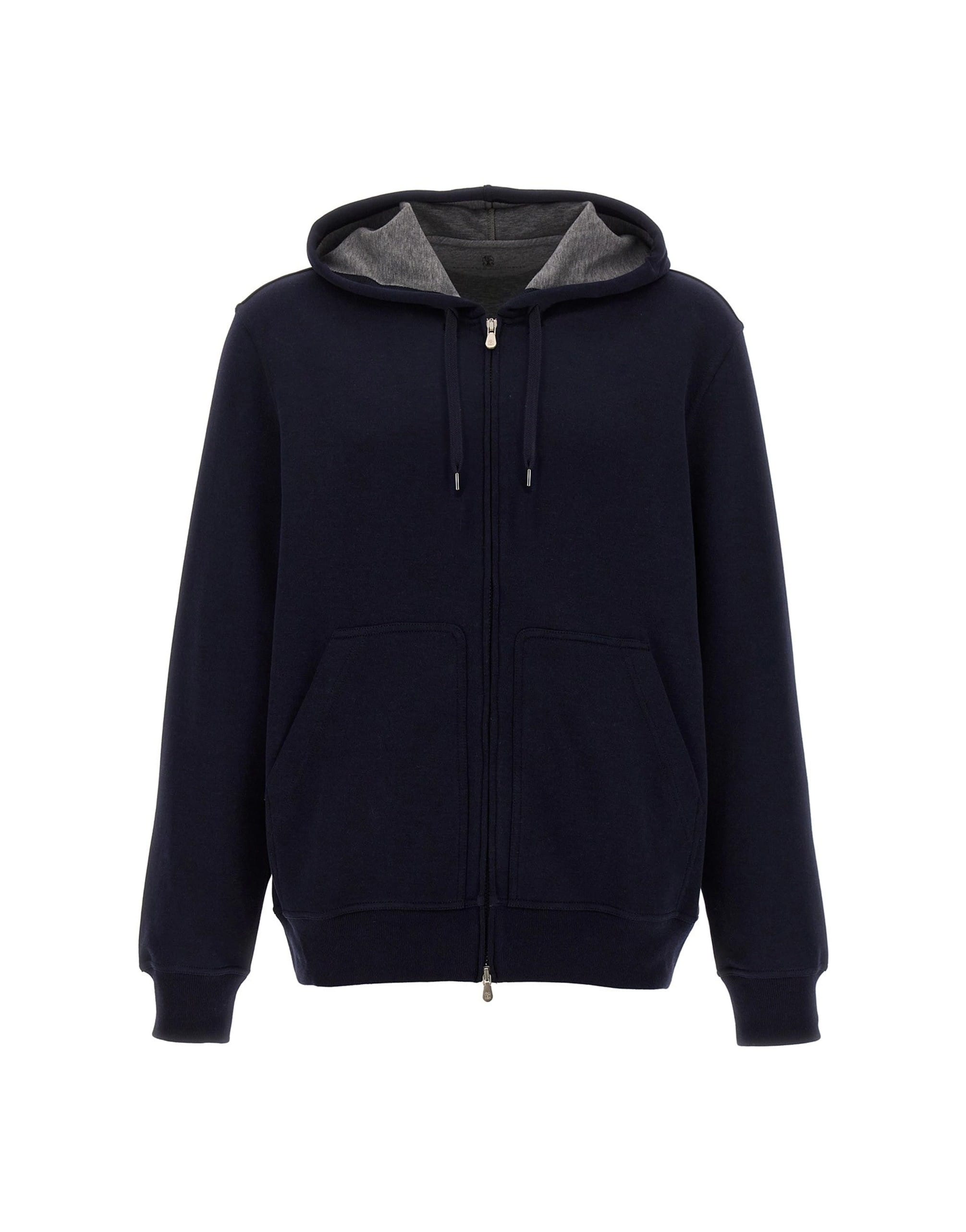 Brunello Cucinelli Zip Cotton Blend Hoodie