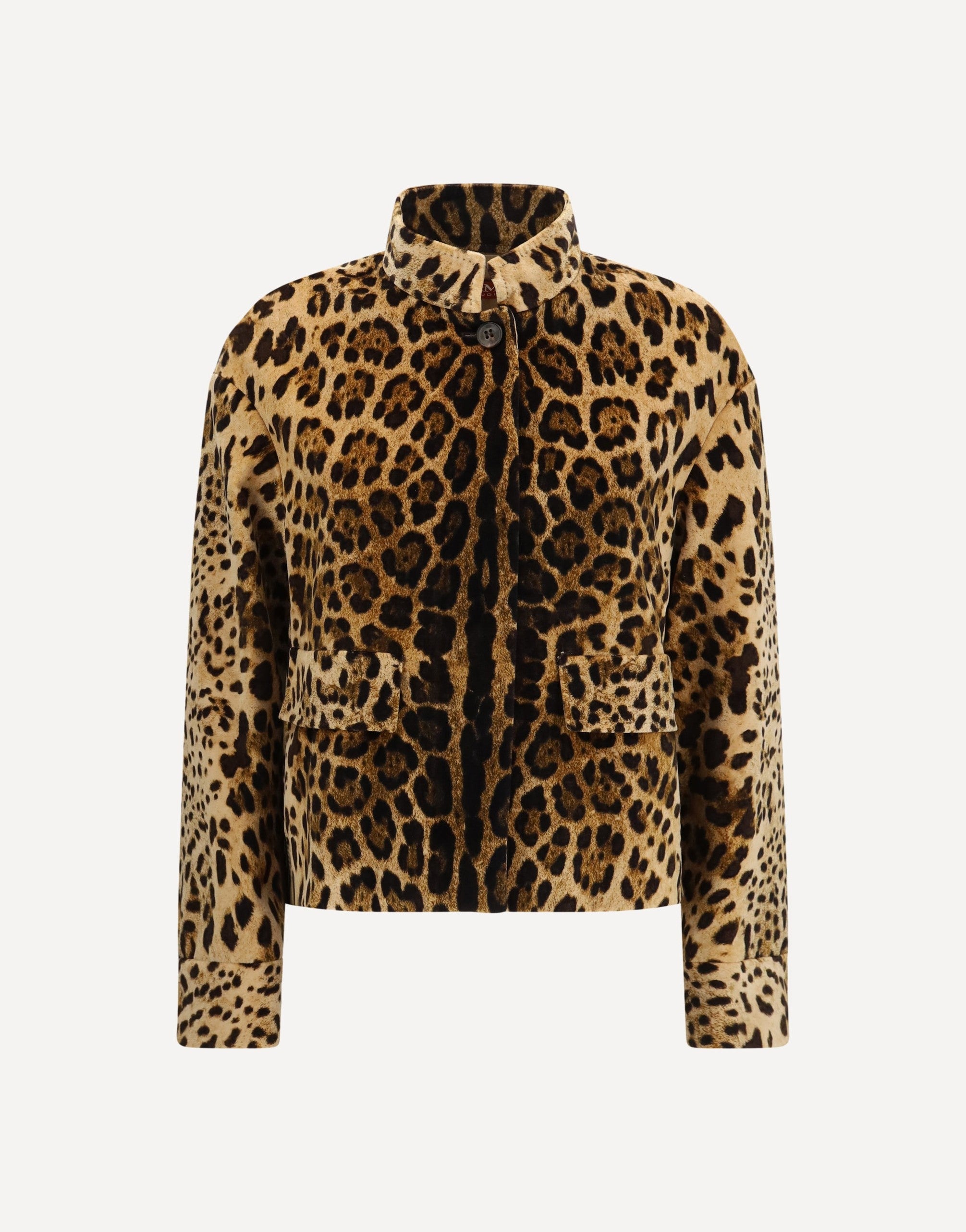 Max Mara Printed Smooth Velvet Boxy Jacket