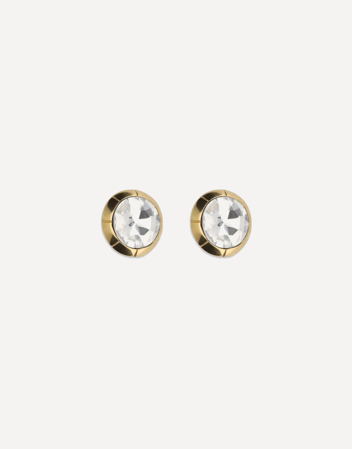 Alessandra Rich Round Crystal Clip-On Earrings
