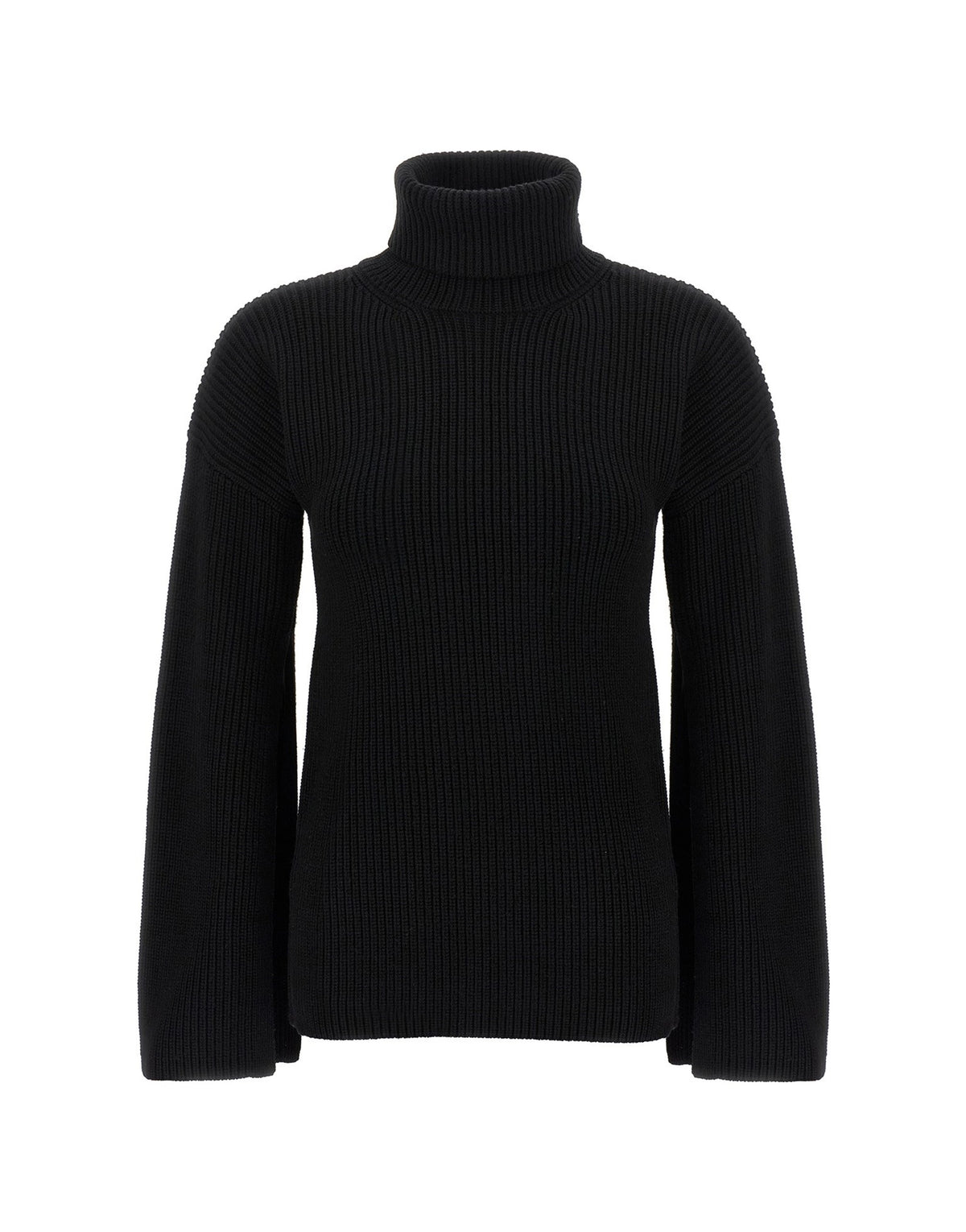TOTEME Ribbed Wool Turtleneck Sweater