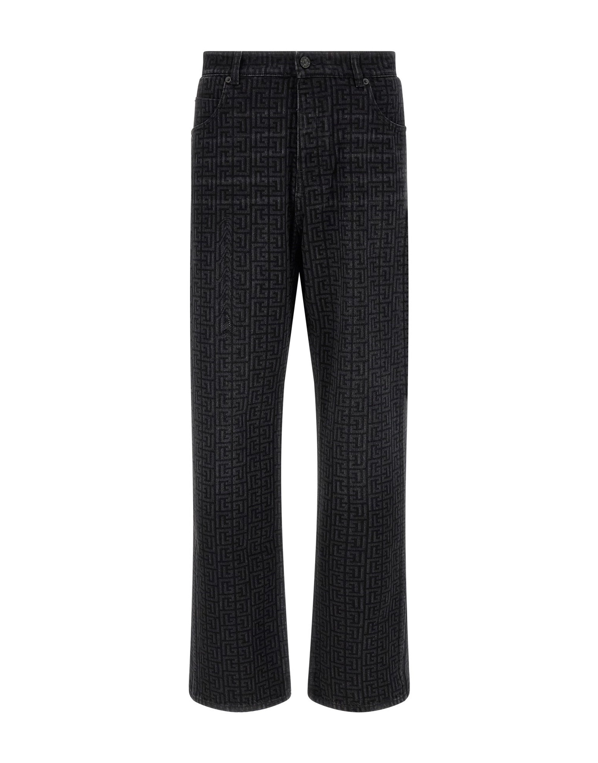 Balmain Pb Monogram Straight Jeans