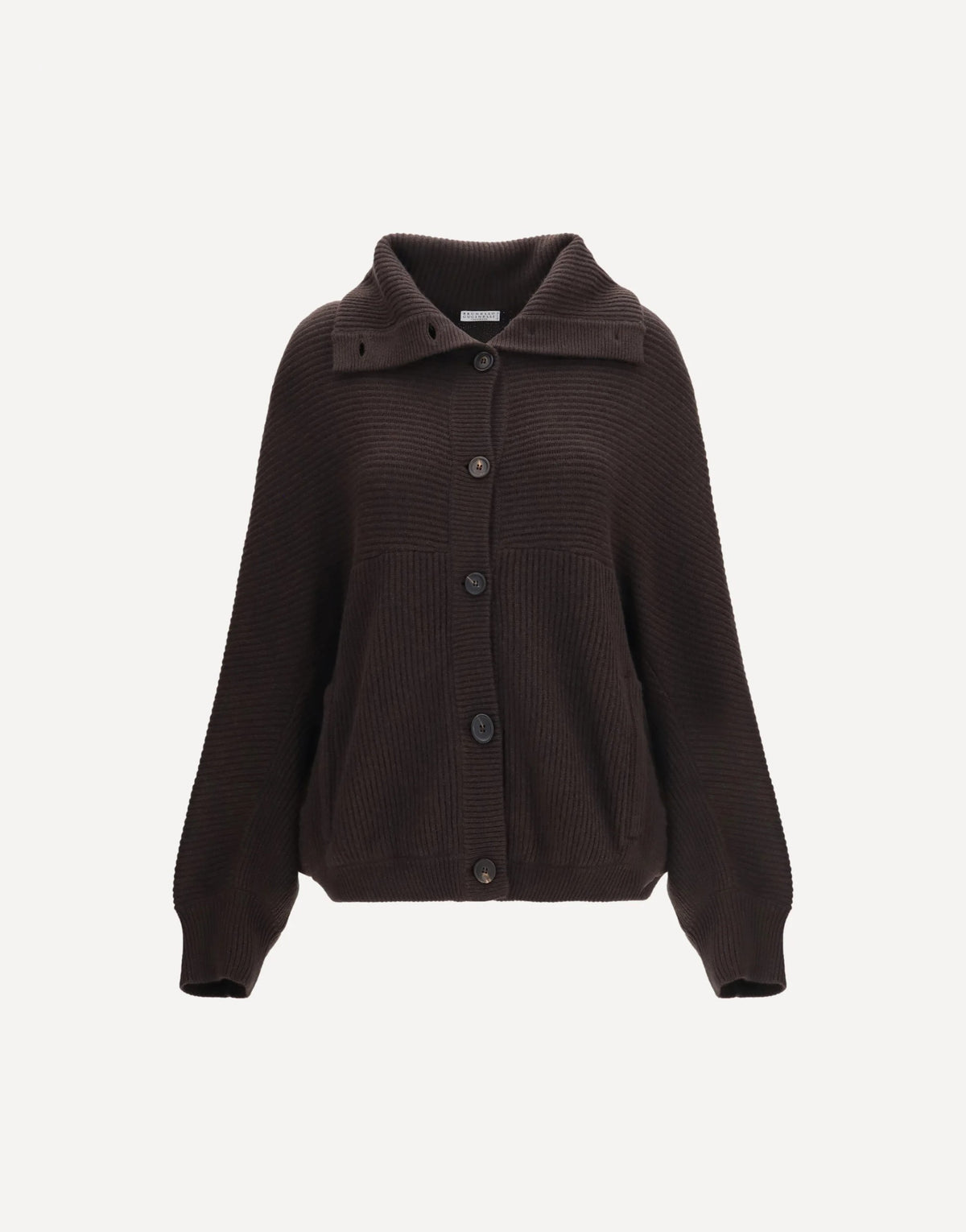 Brunello Cucinelli High Neck Cashmere Cardigan