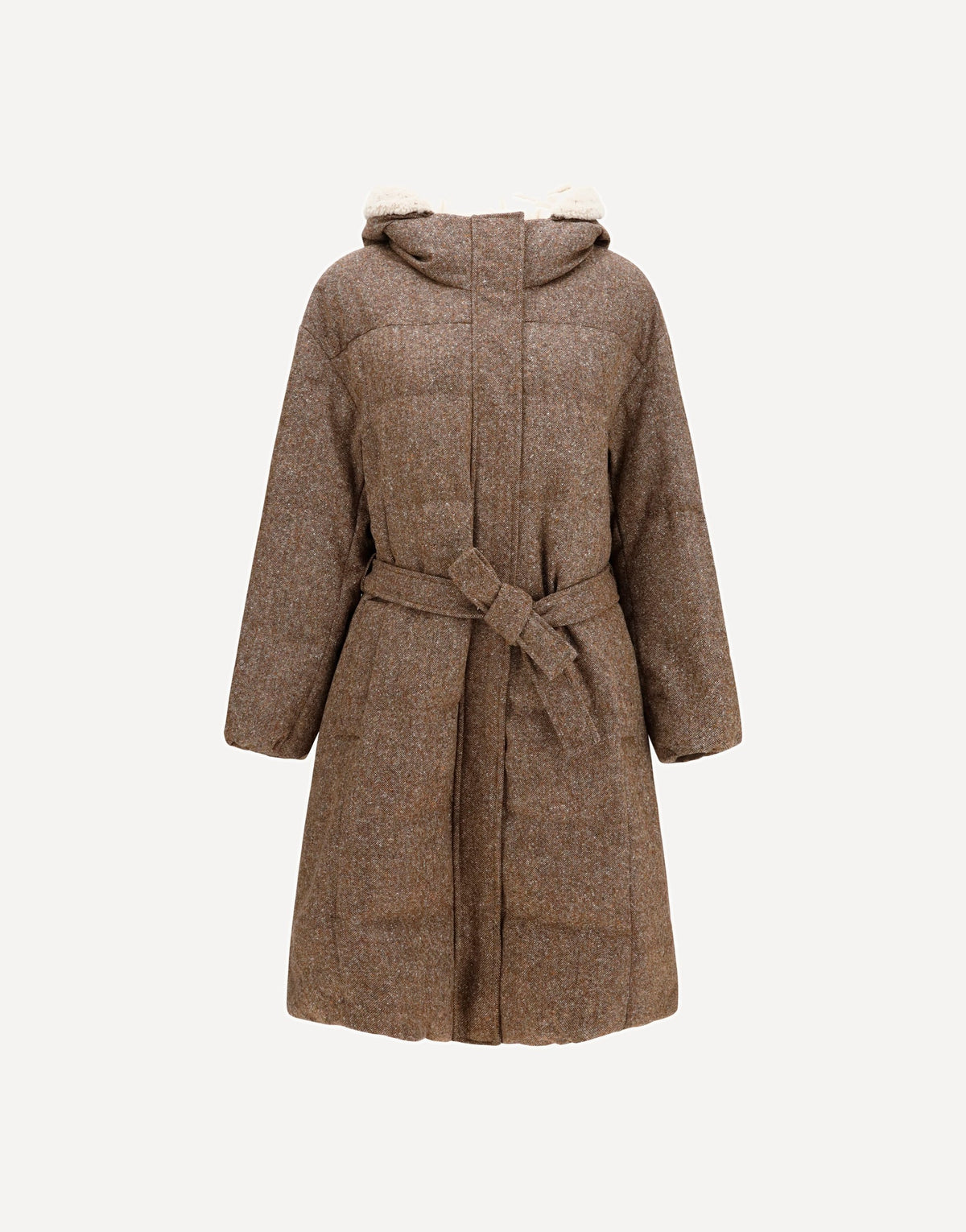 Brunello Cucinelli Long Padded Coat With Belt