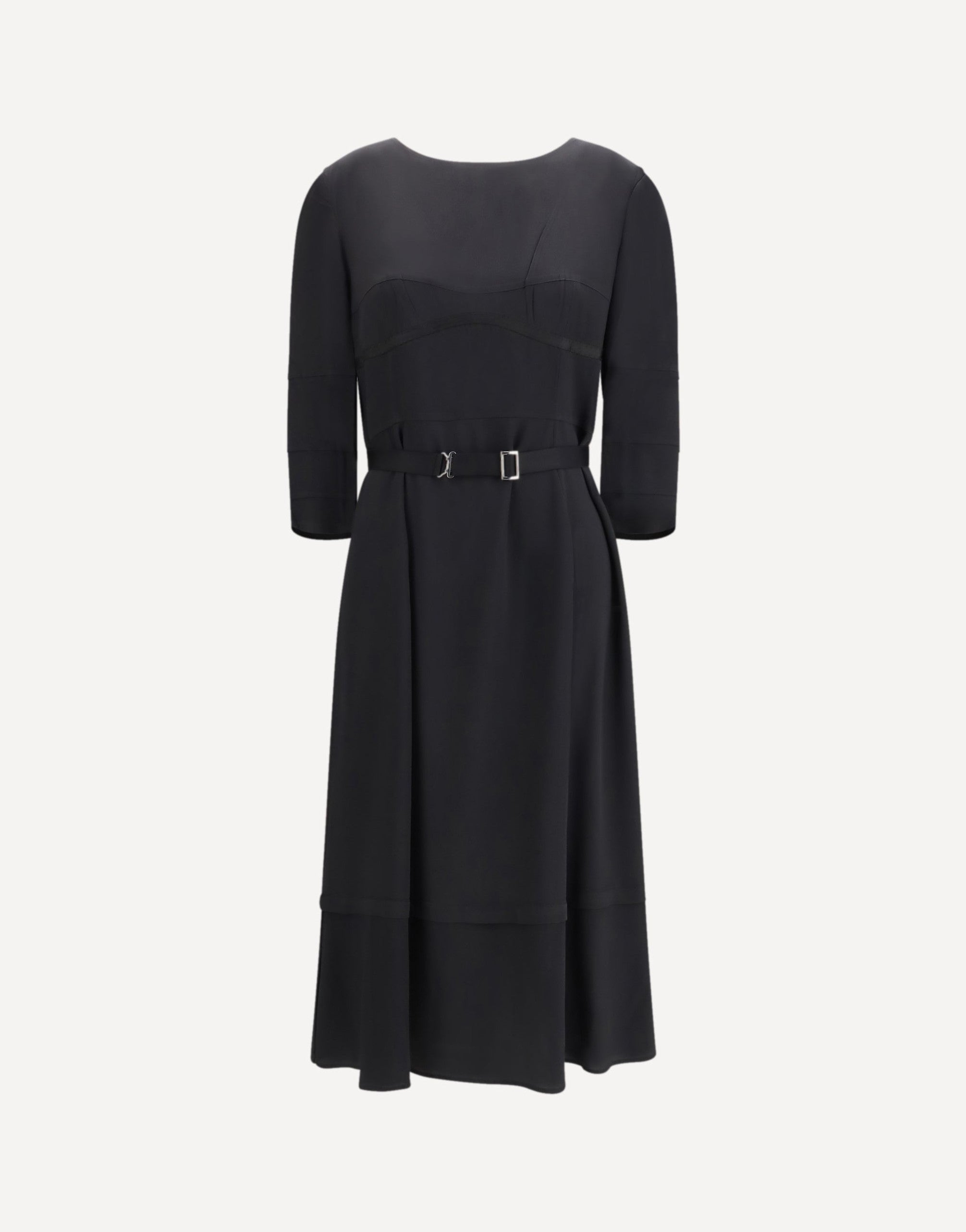 Vestido Midi de Lã e Seda