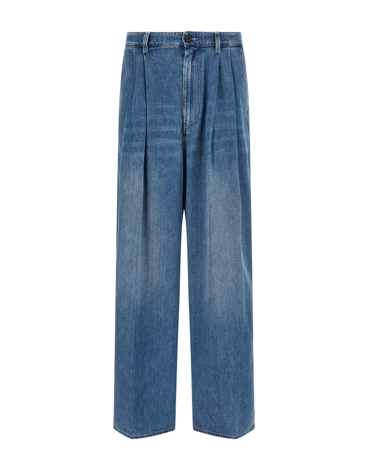 Marni High Waist Double Pleated Jeans