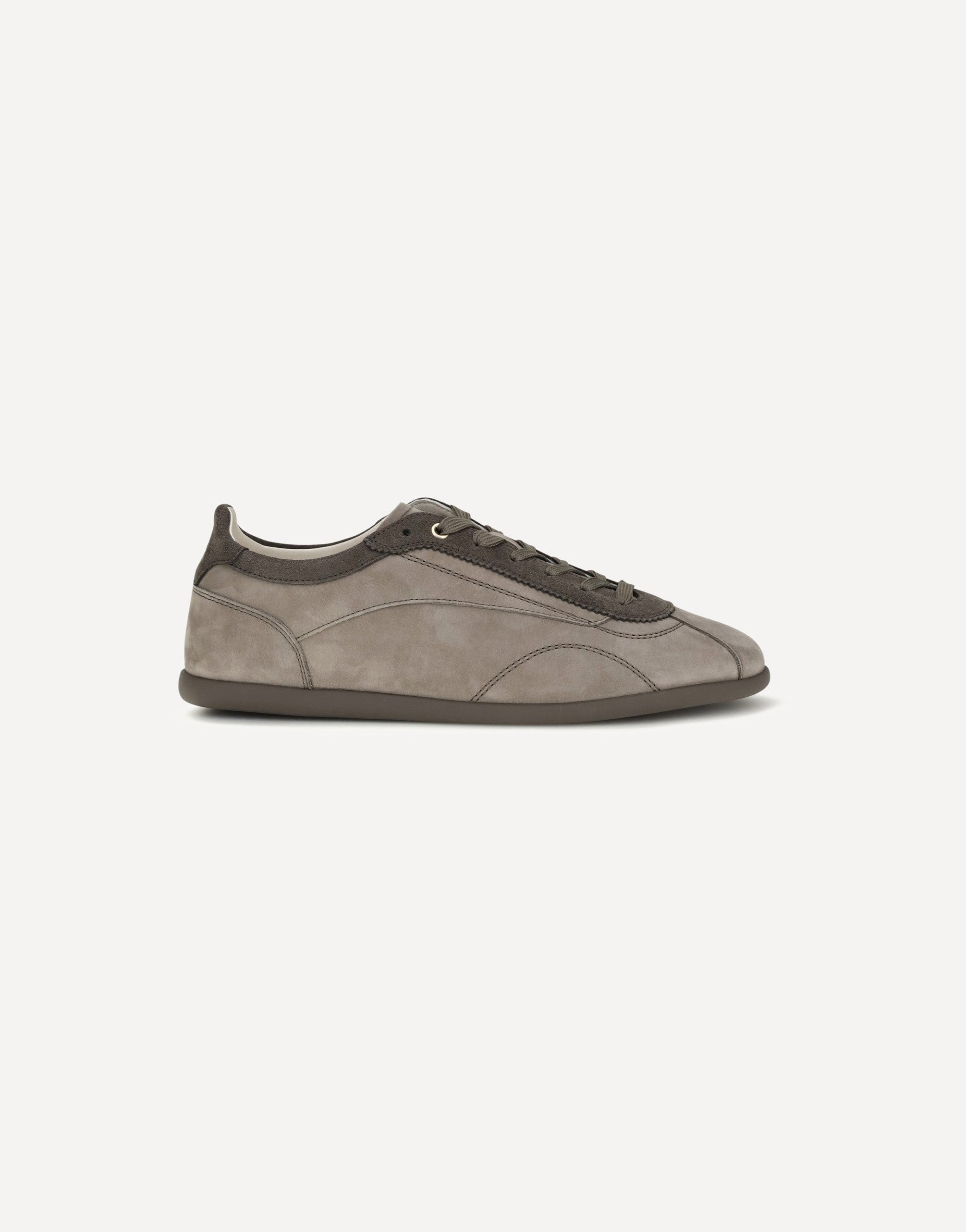 Brunello Cucinelli Nubuck And Suede Slim Sole Sneakers