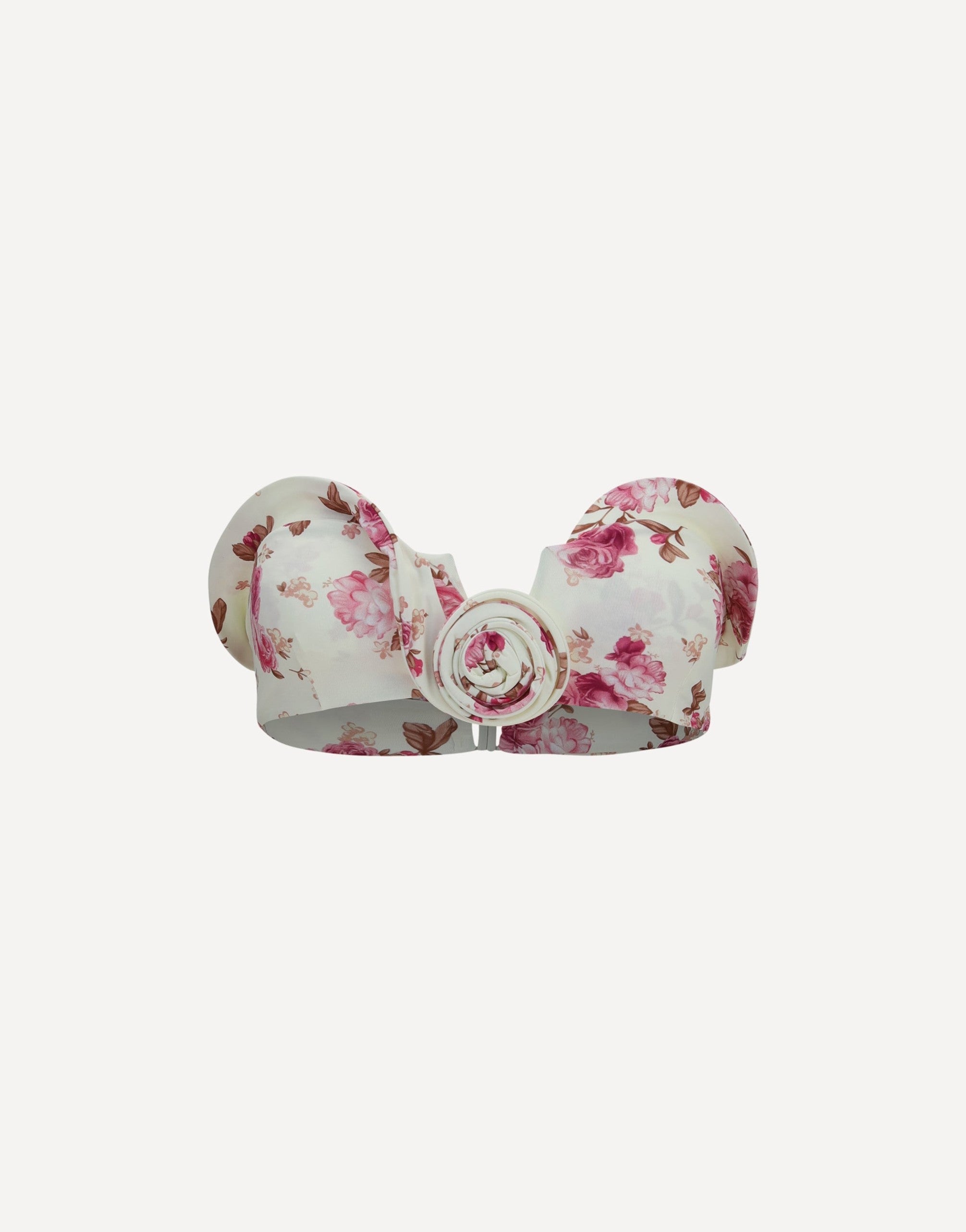 Magda Butrym Sculpturale bandeautop met bloemprint