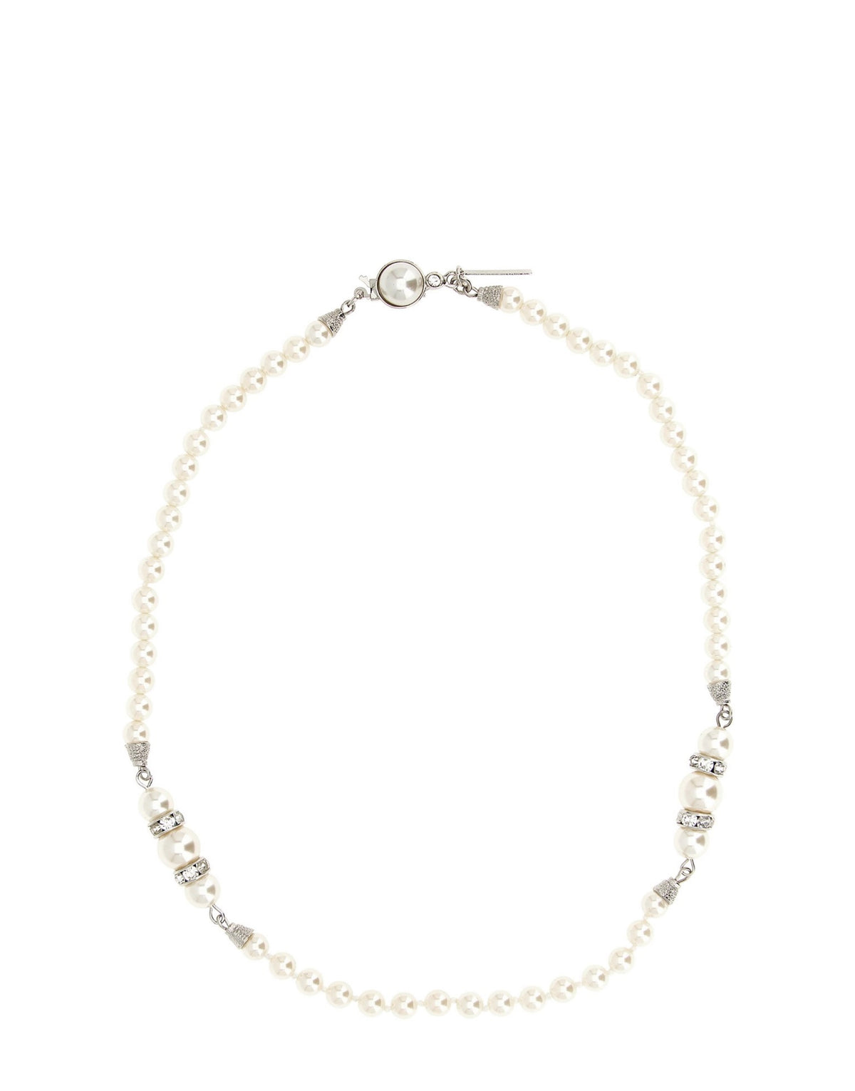 Alessandra Rich Pearl Crystal Necklace