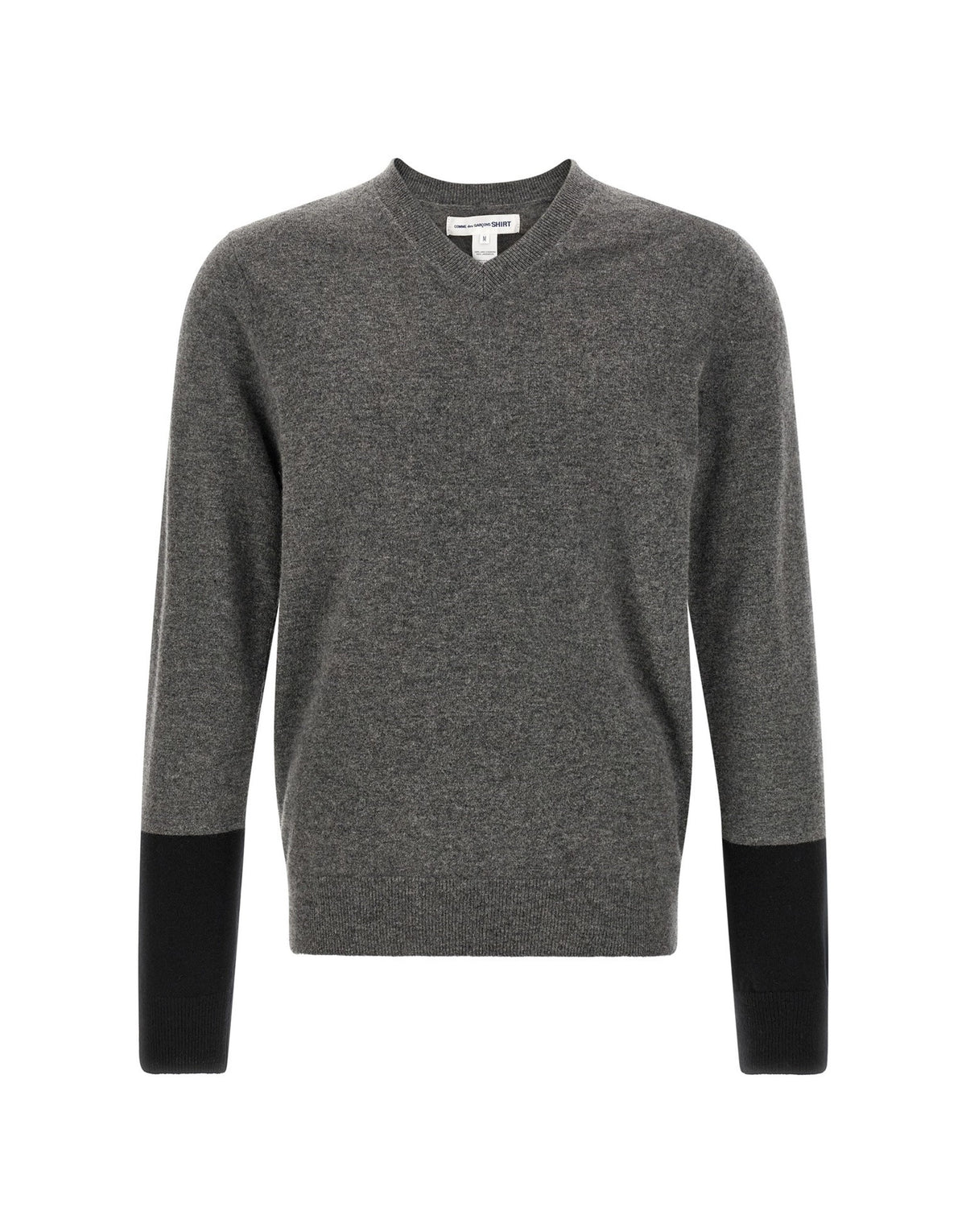 Comme Des Garçons Color-Block V-Neck Sweater