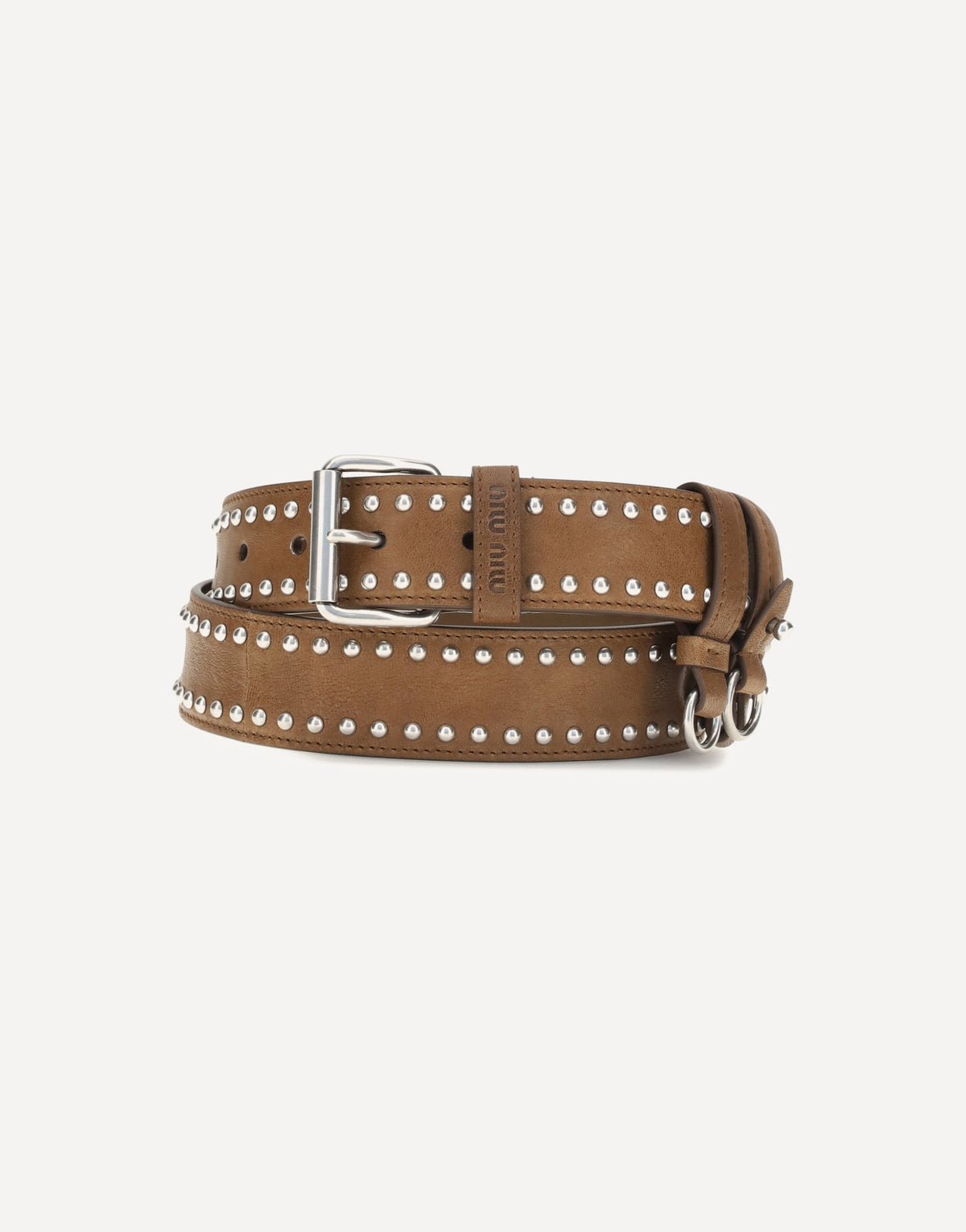 Miu Miu Studded Suede Belt