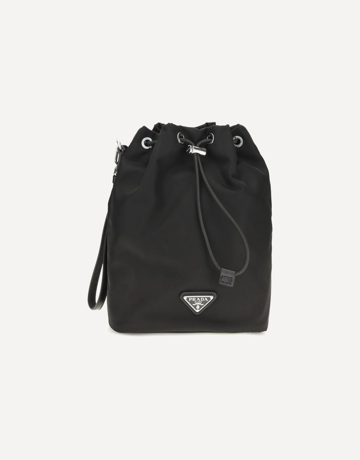 Prada Re-Nylon Saffiano Leather Bucket Bag