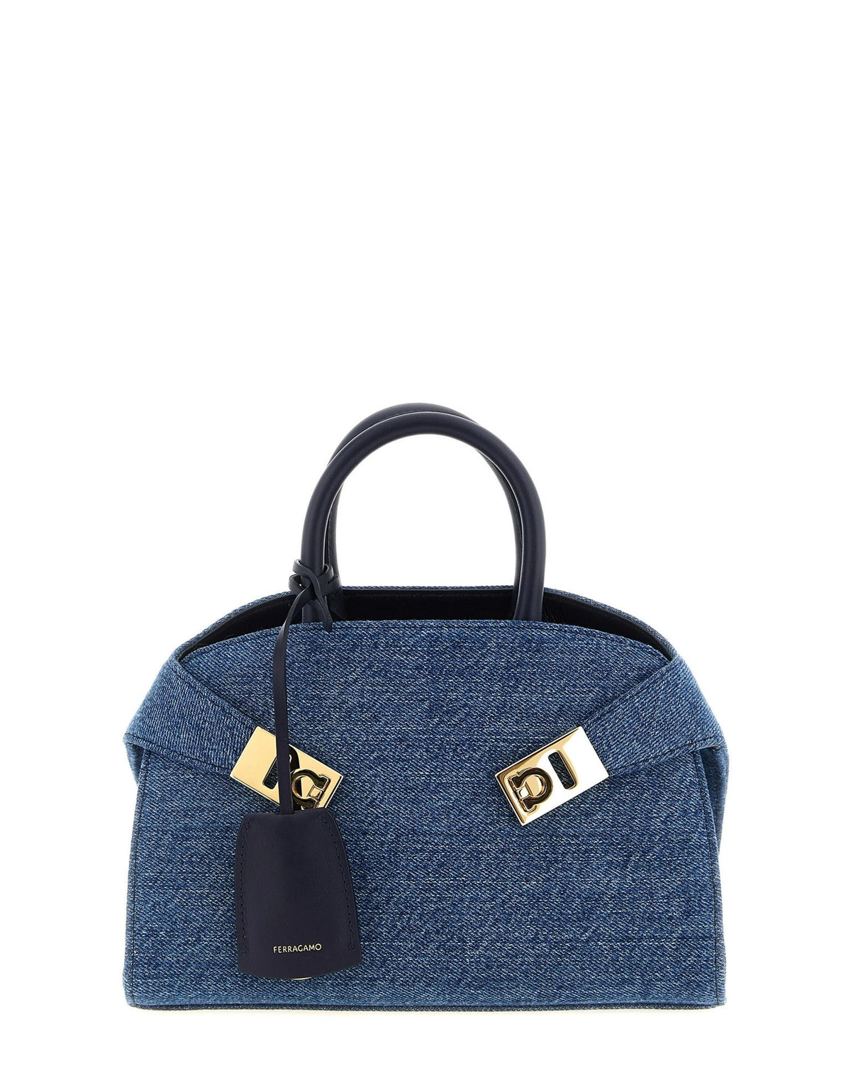 Ferragamo Hug Xs Blue Denim Handbag