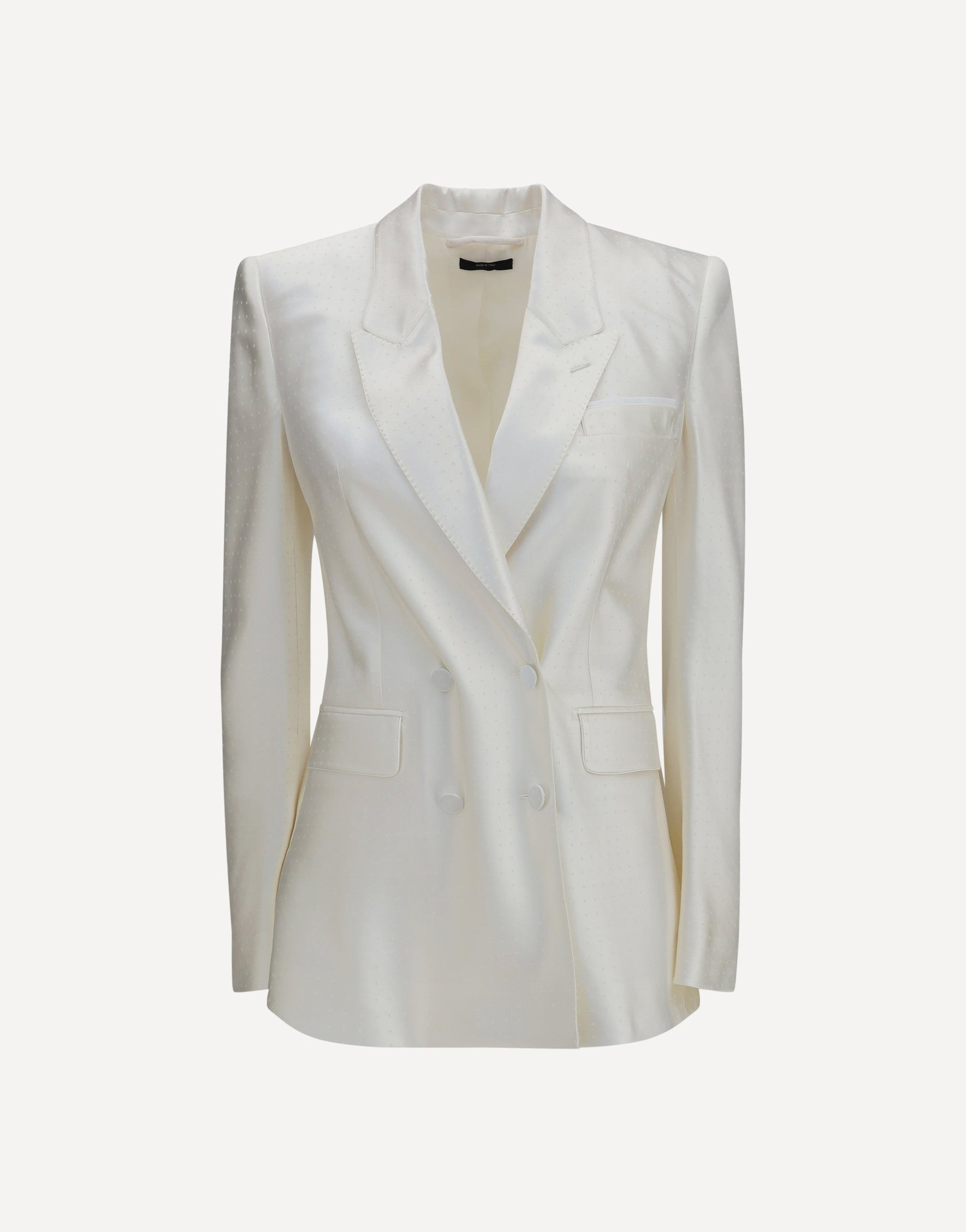Tom Ford Polka-Dot Satin Double-Breasted Blazer