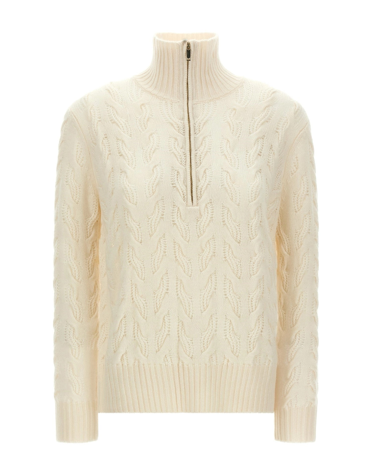 Max Mara Colle Half-Zip Sweater