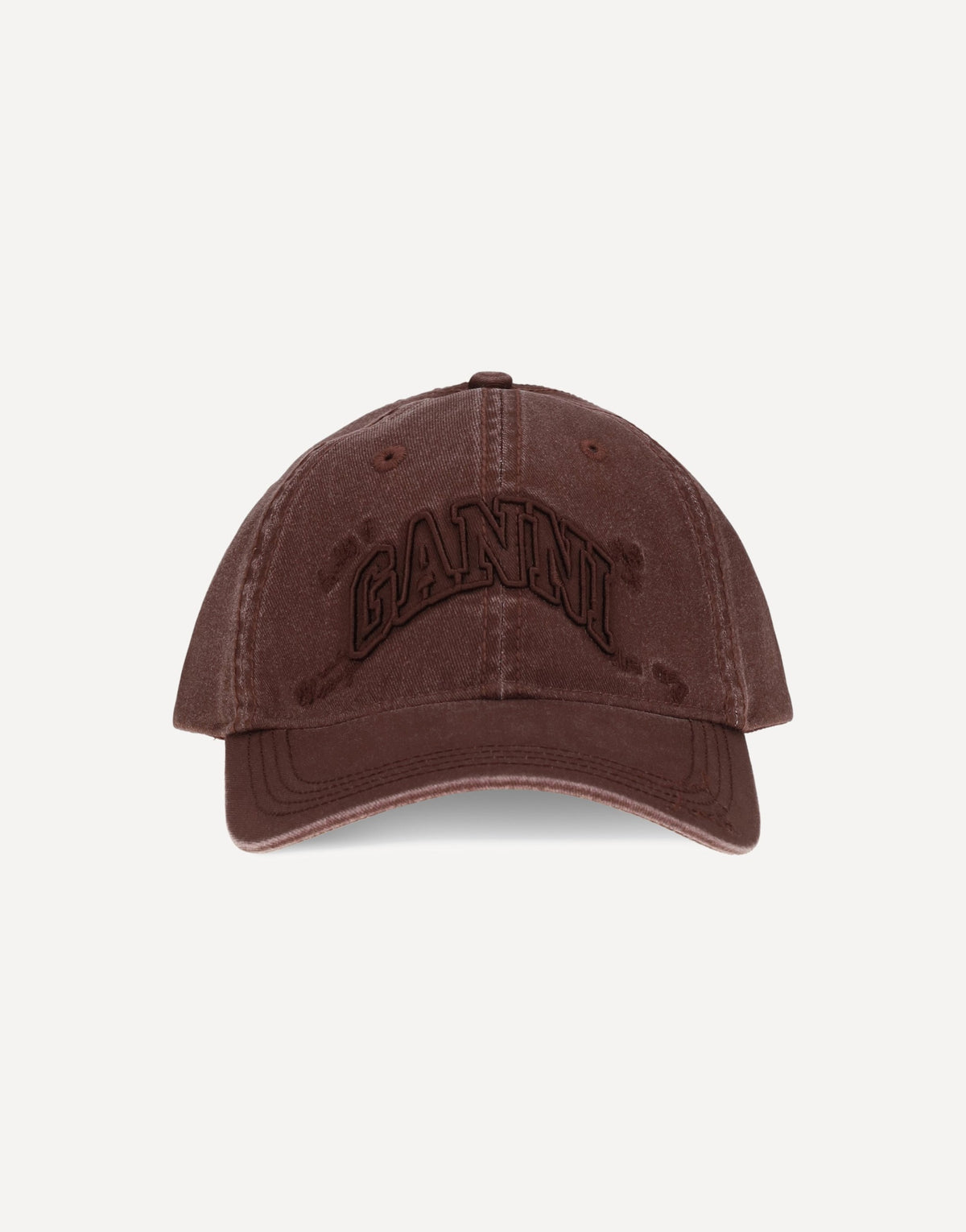 Ganni Cotton Baseball Cap With Embroidered Logo