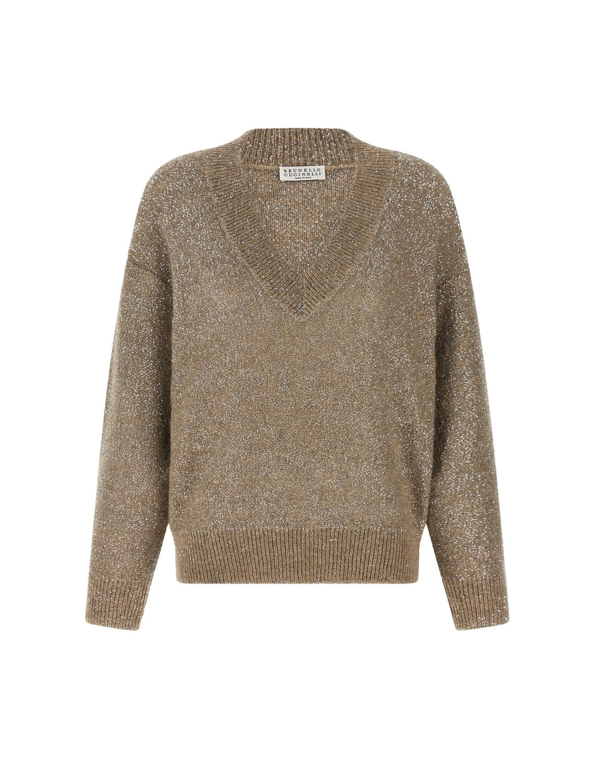 Brunello Cucinelli Dazzling Texture Sequin Sweater