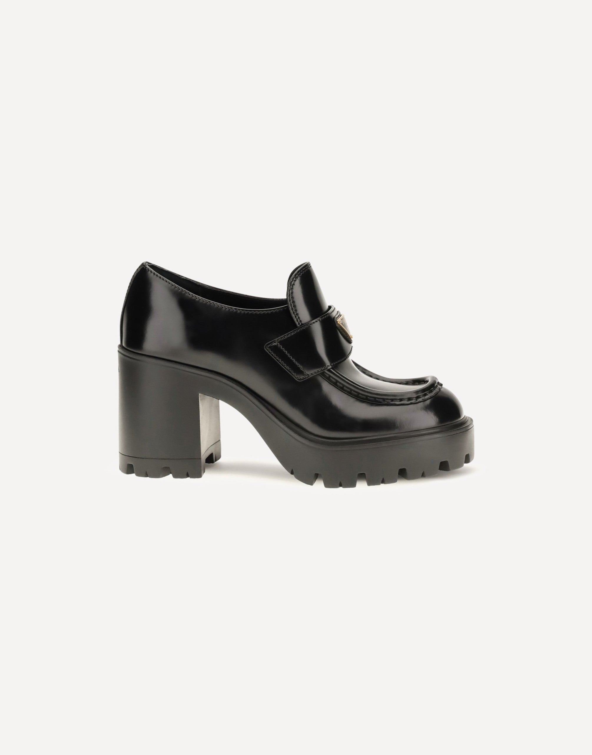 Prada Mocassins Prada à talon en cuir