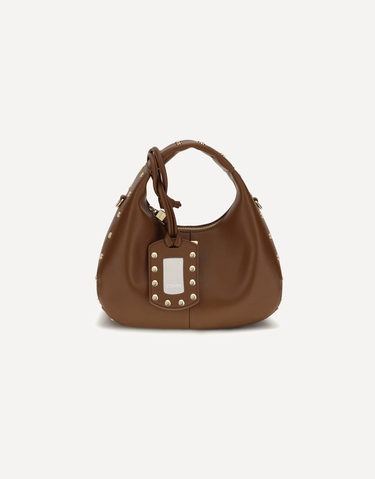 Ganni Mini Studded Hobo Handbag