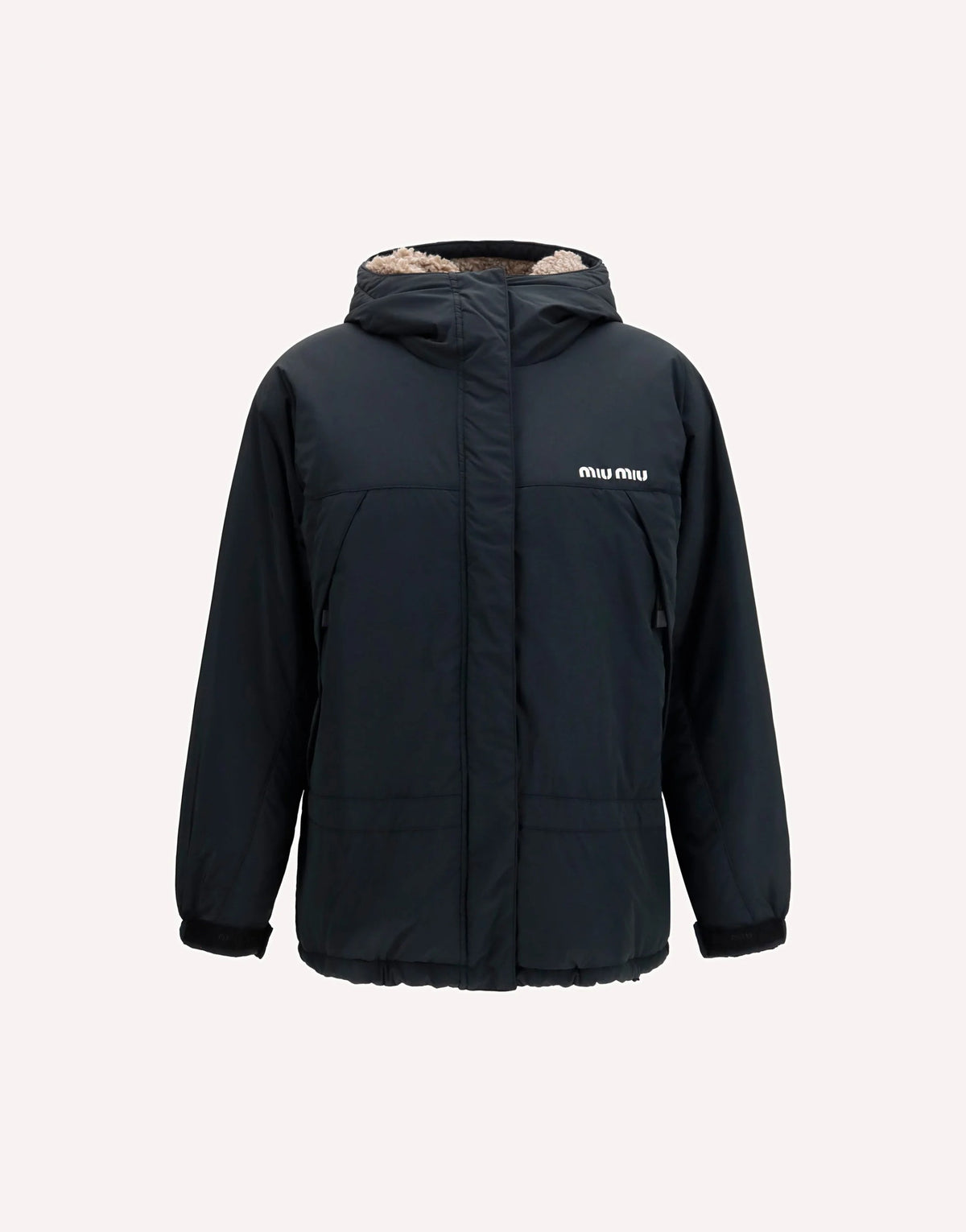 Miu Miu Long Shearling Padded Jacket