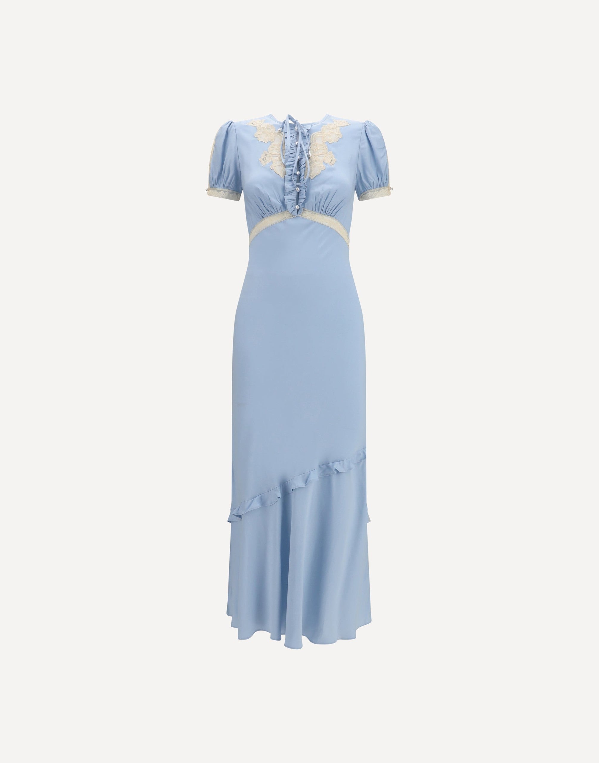 Self-Portrait Midi Dress In Viscose And Lace