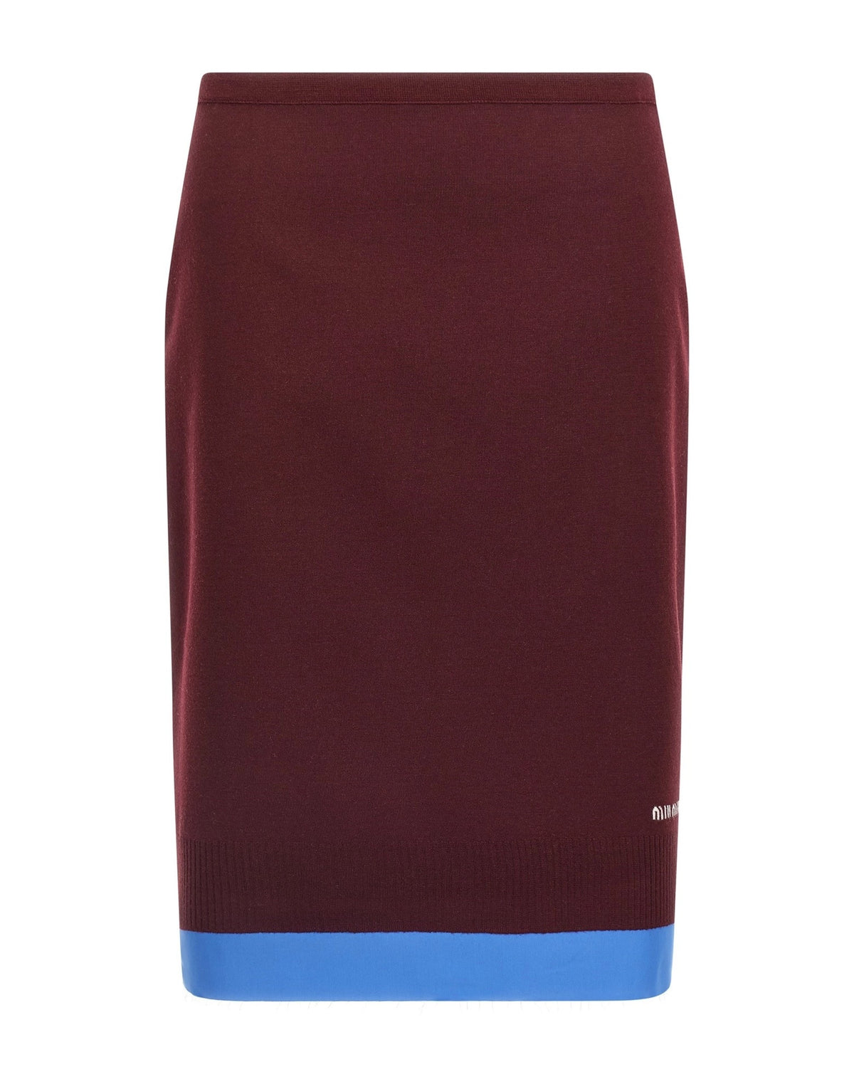 Miu Miu Double Layer Virgin Wool Skirt