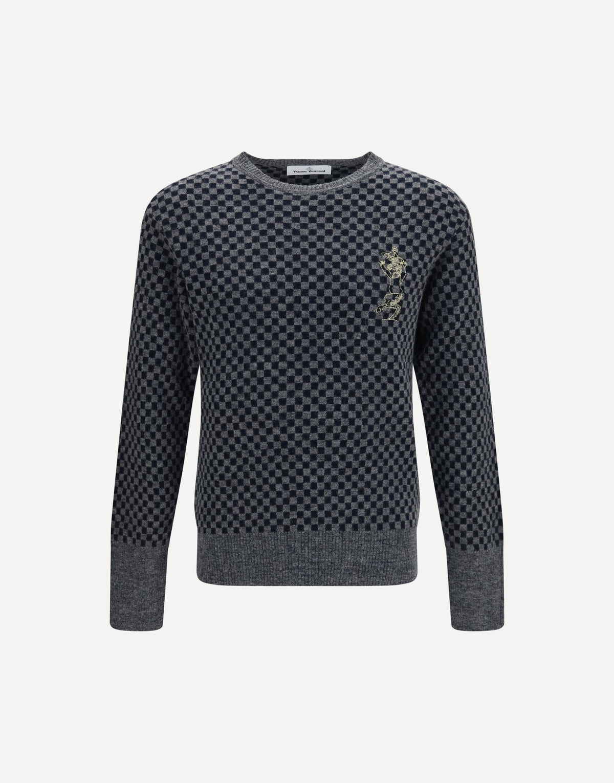 Vivienne Westwood Checkmate Alpaca Cotton-Blend Sweater