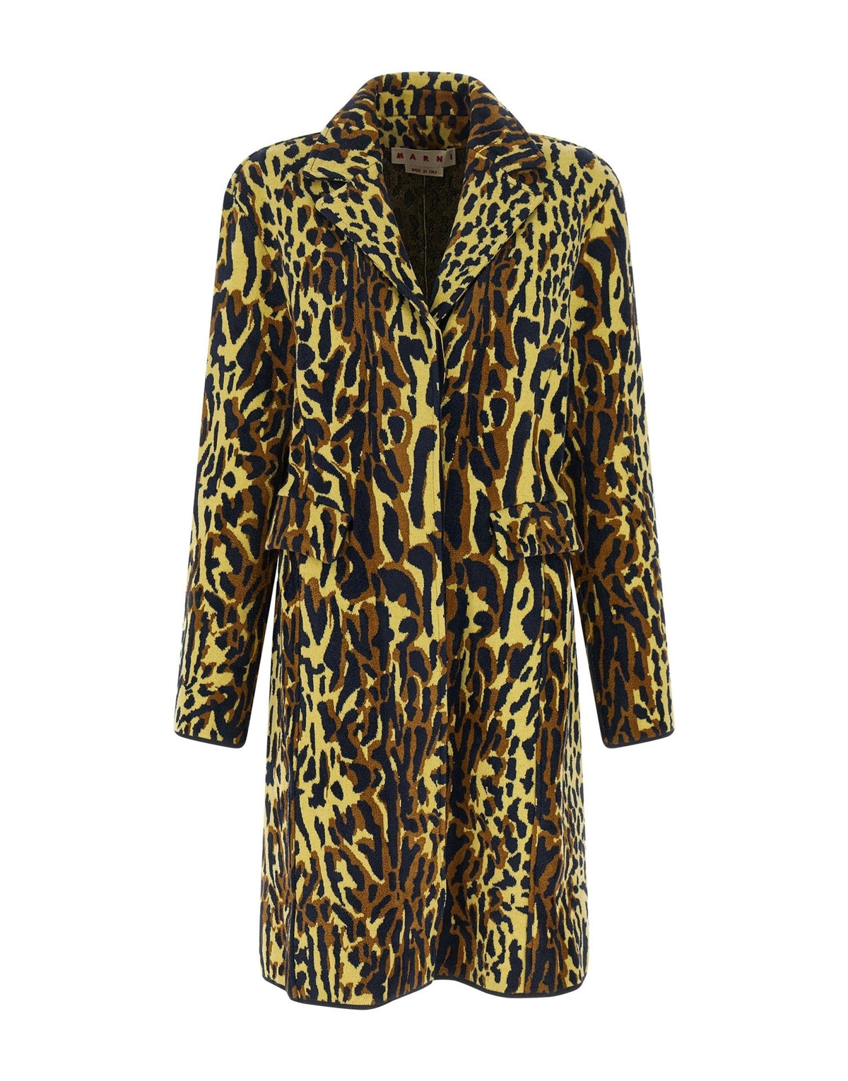 Marni Animalier Jacquard Wool Coat
