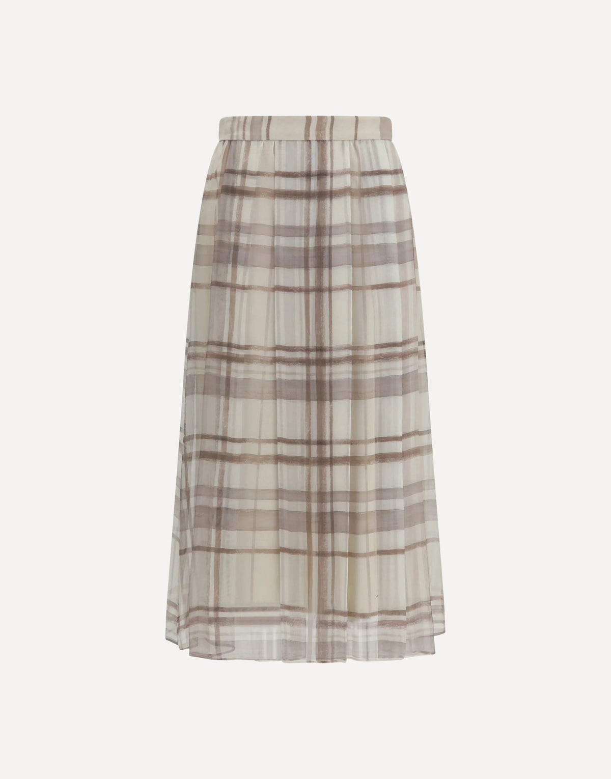 Brunello Cucinelli Silk Midi Skirt